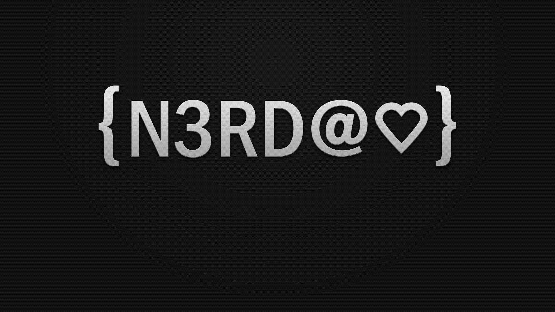 N3RD, Tipografia, Sfondo nero, 1920x1080, wallpaper desktop