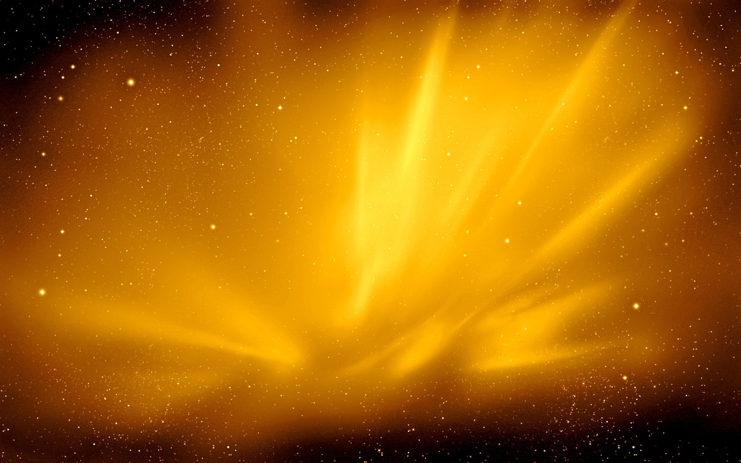 Luce dorata, Raggi, Astratto, Scintille, 2K, wallpaper per portatile