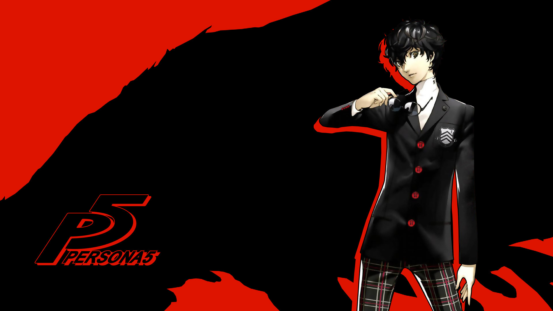 Ren Amamiya, Persona 5, Logo, Uniforme scolastica, Full HD 1080p, sfondo desktop