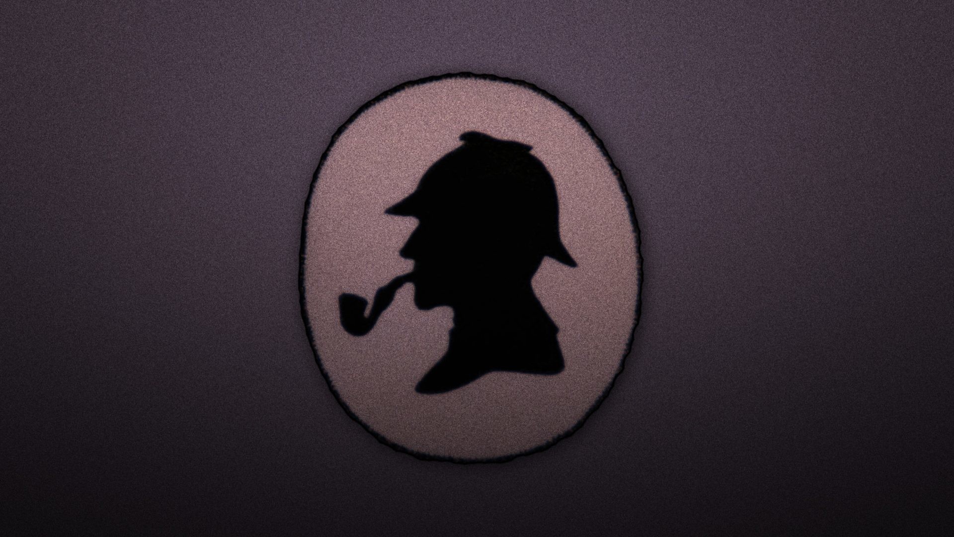 Sherlock Holmes, Silhouette, Deerstalker, Pipa, Minimalista, 1920x1080, wallpaper desktop