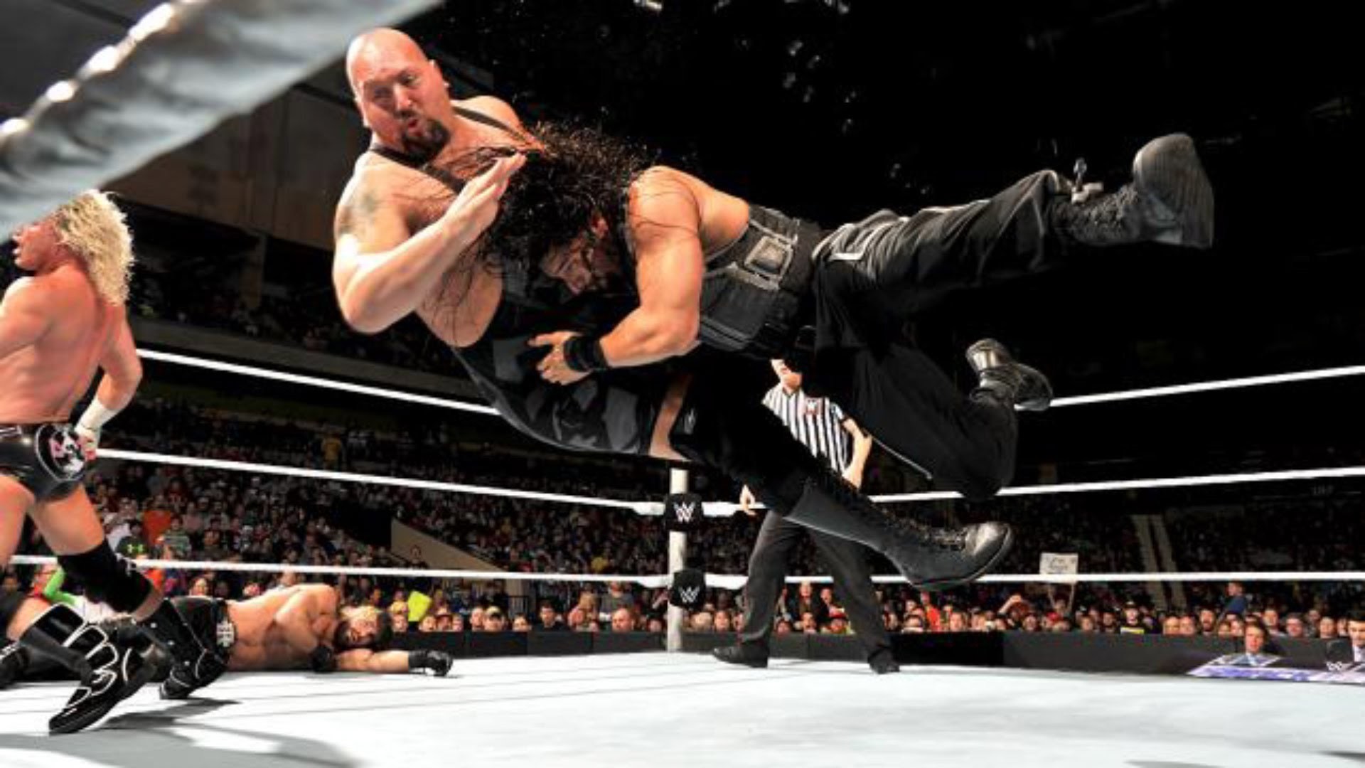 Roman Reigns, Big Show, WWE, Ring, Combattimento, Full HD, sfondo per PC