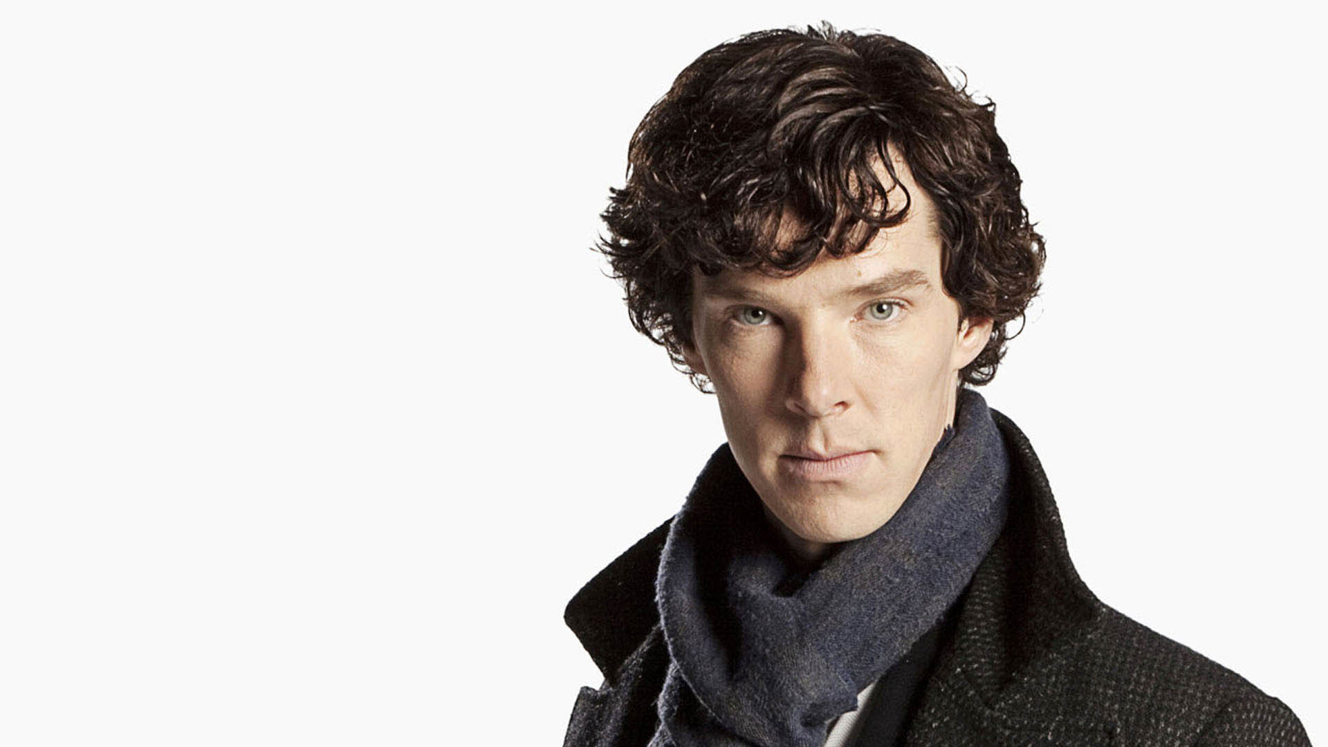 Benedict Cumberbatch, Sherlock Holmes, Sherlock, Ritratto, Sfondo bianco, wallpaper 1920x1080