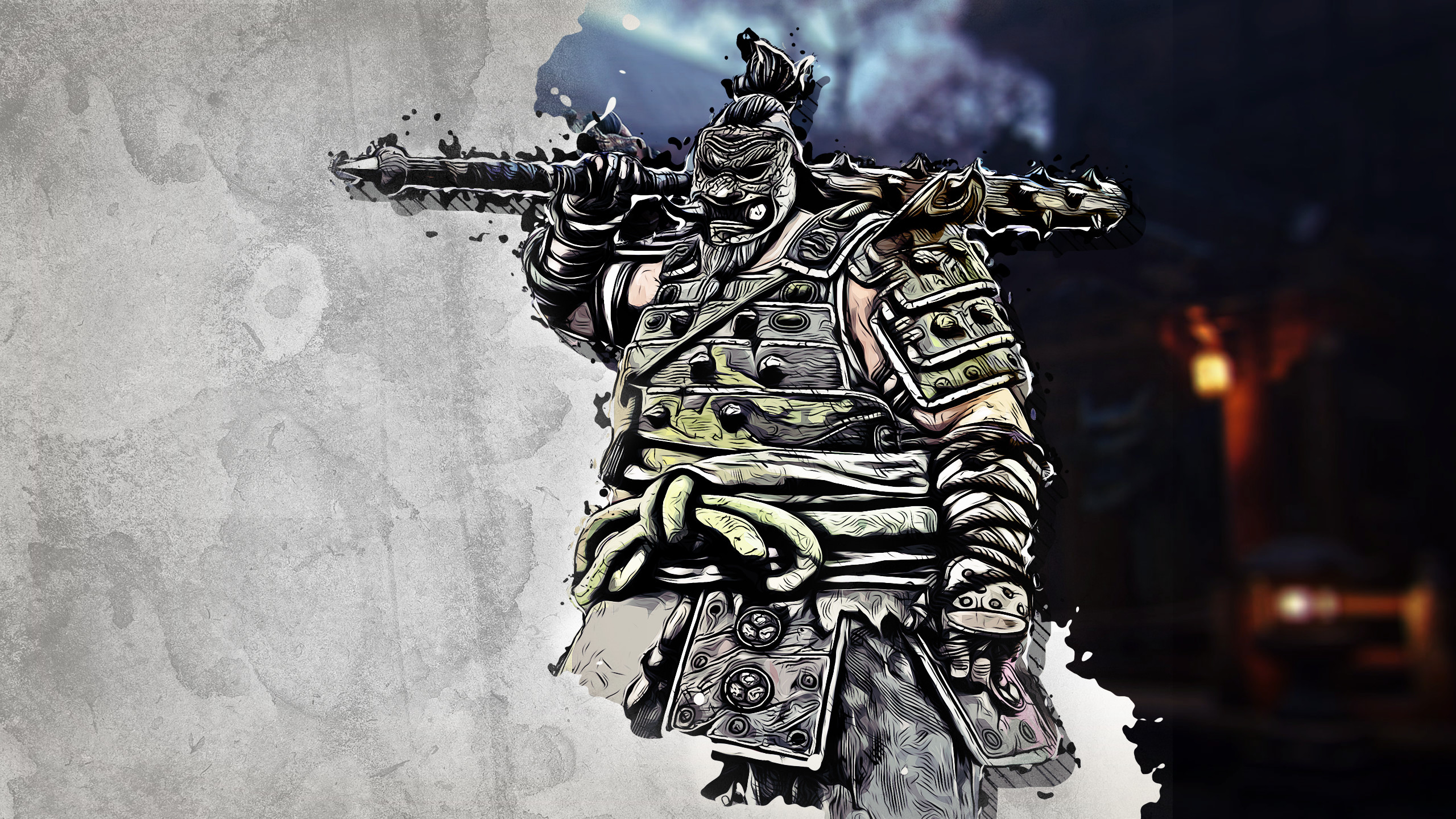 For Honor, Kensei, Samurai, Arte digitale, 2K 1440p, sfondo desktop