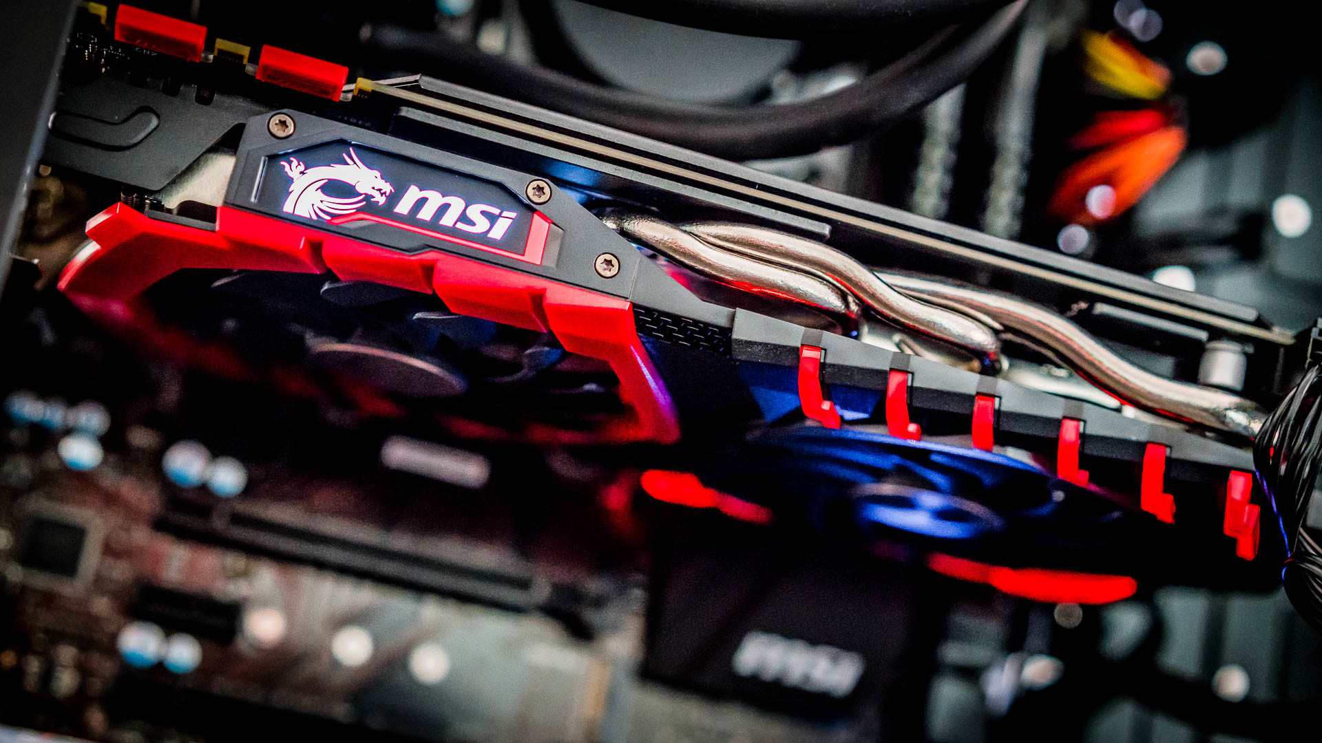 MSI, Scheda video, Heatpipe, Rosso, Full HD, sfondo desktop