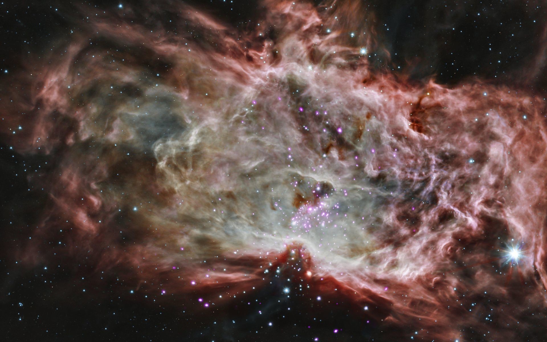 Nebulosa, Hubble, Stelle, Full HD, sfondo per PC e portatile
