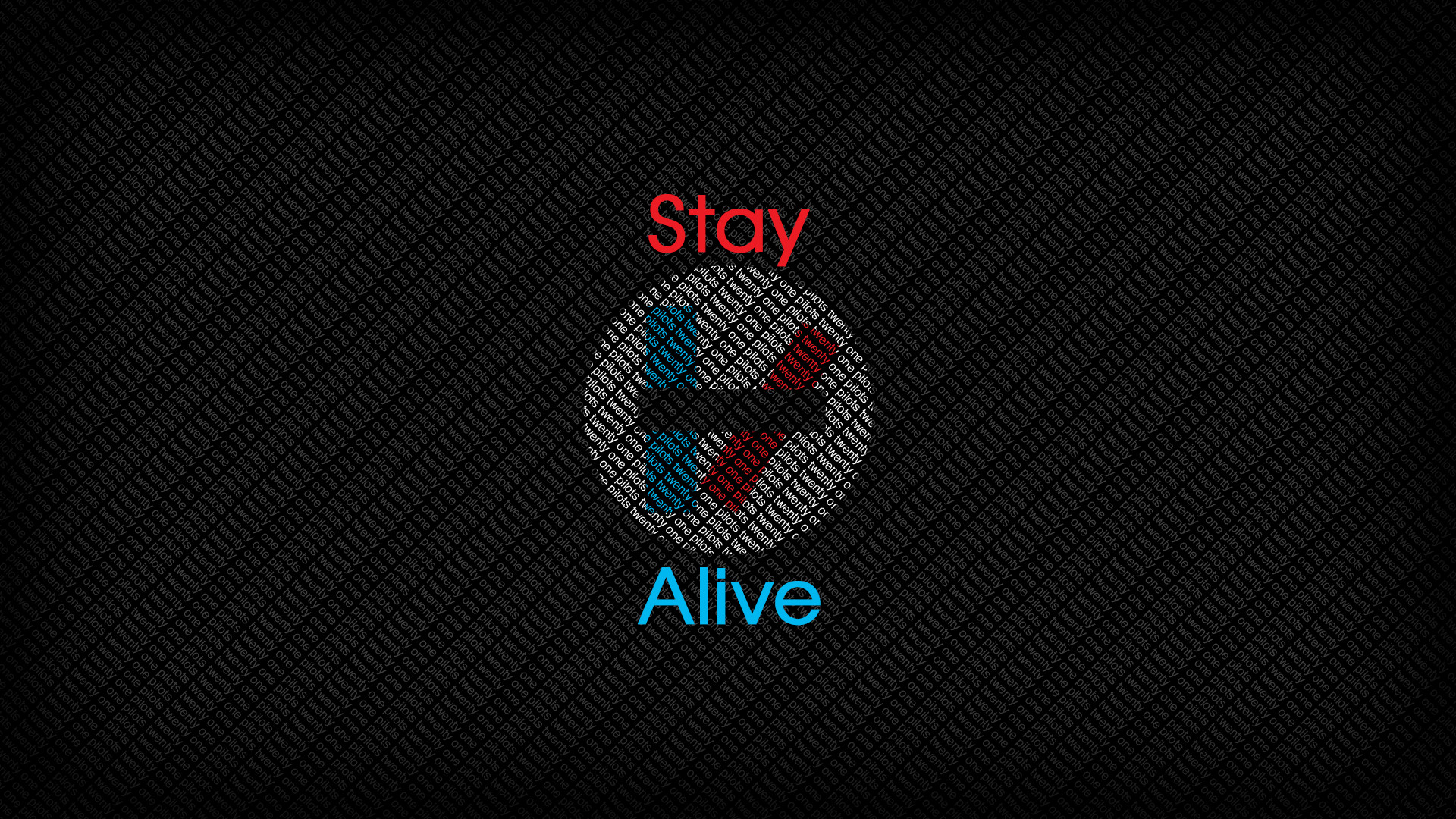 Twenty One Pilots, Stay Alive, Logo, Sfondo nero, 16:9 Full HD, wallpaper widescreen