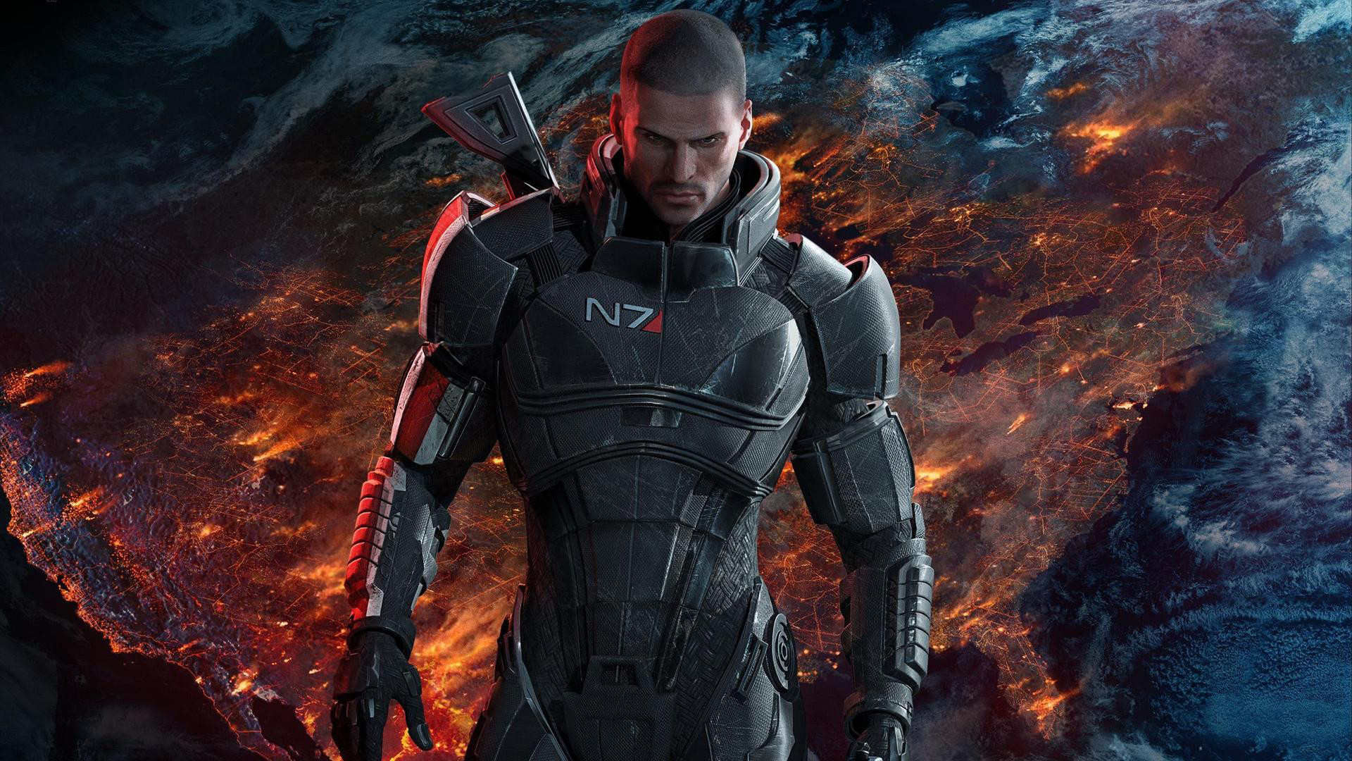 Comandante Shepard, Mass Effect 3, N7, Armatura, Full HD, sfondo per PC