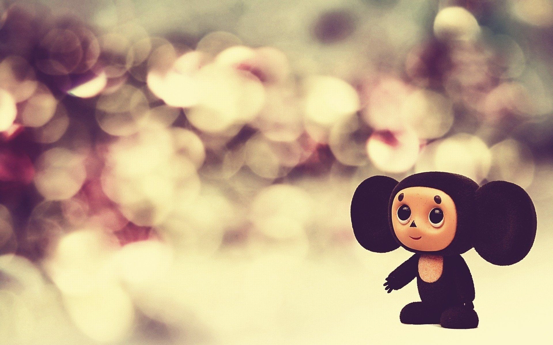 Cheburashka, Bokeh, Peluche, 16:10 Full HD, sfondo widescreen