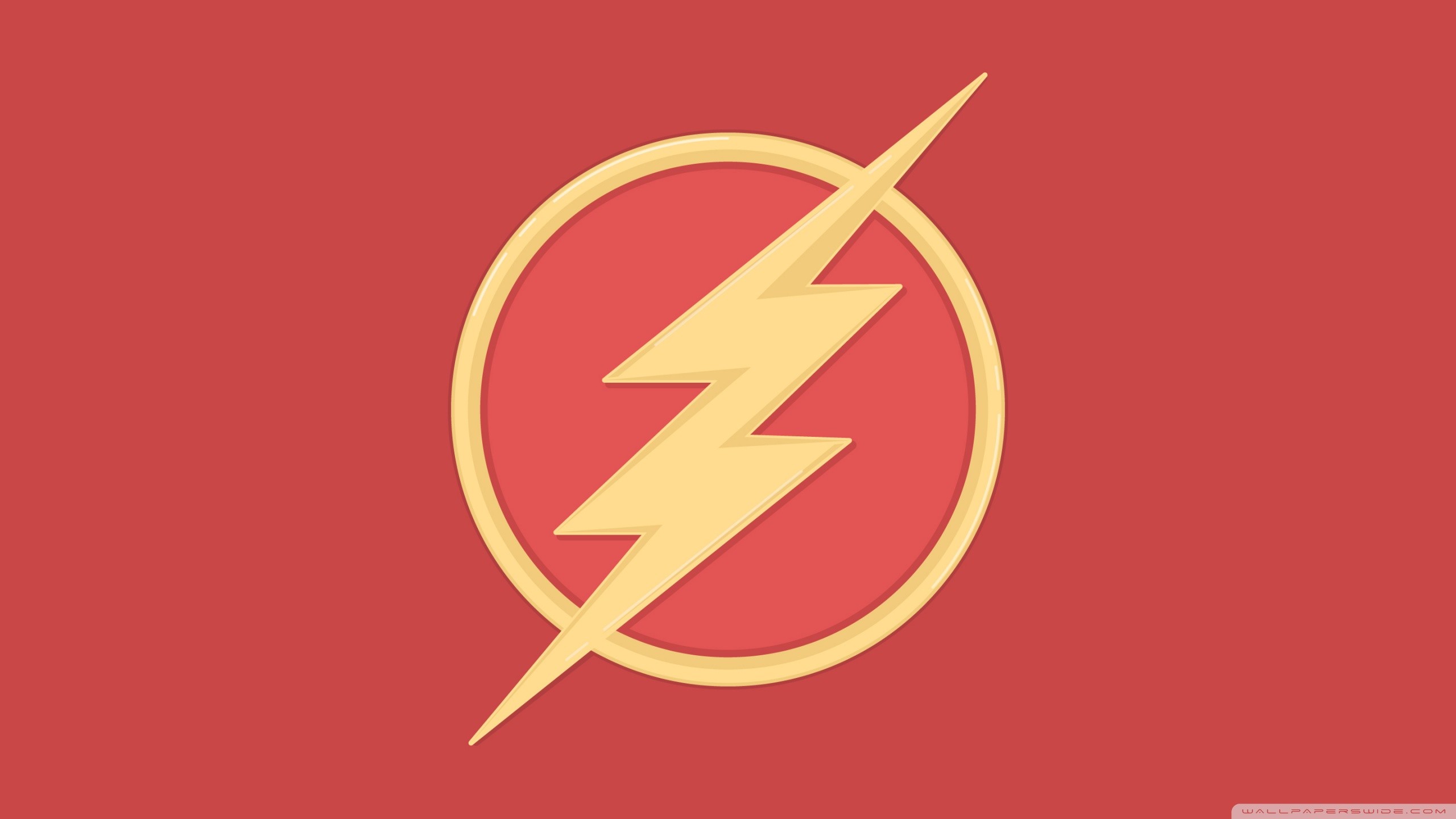 Logo di Flash, Emblema, Rosso, Minimalismo, 2K, sfondo desktop