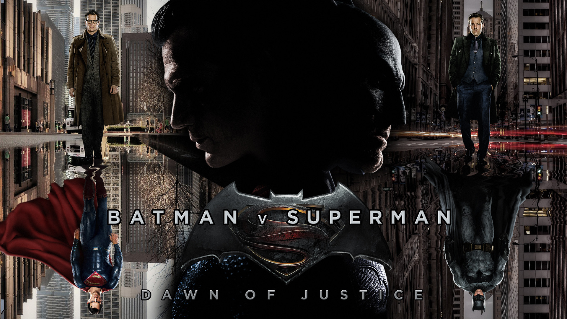 Clark Kent, Bruce Wayne, Batman v Superman: Dawn of Justice, Riflesso, sfondo 1920x1080 per PC