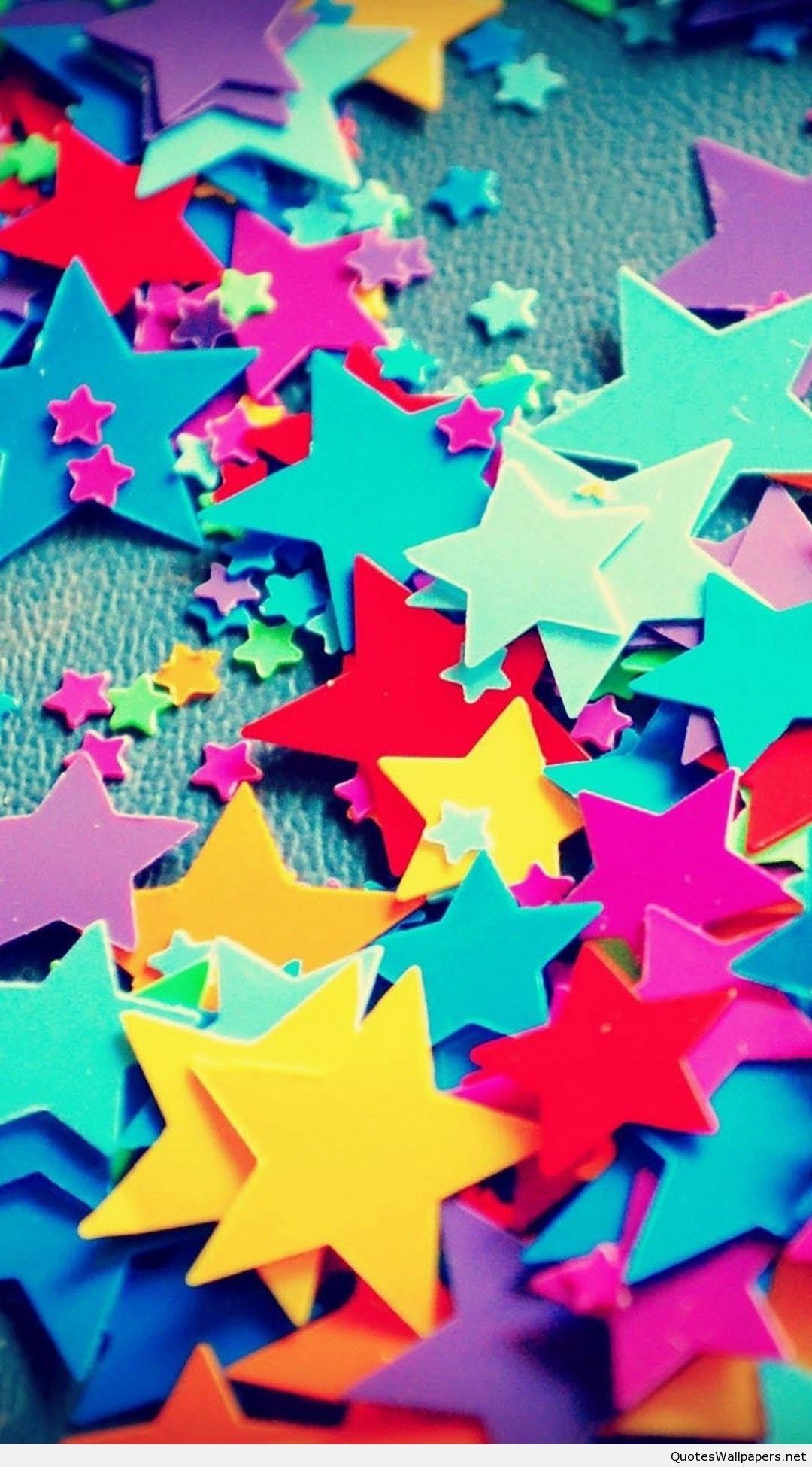 Stelle colorate, Coriandoli, Colori vivaci, wallpaper iPhone 6