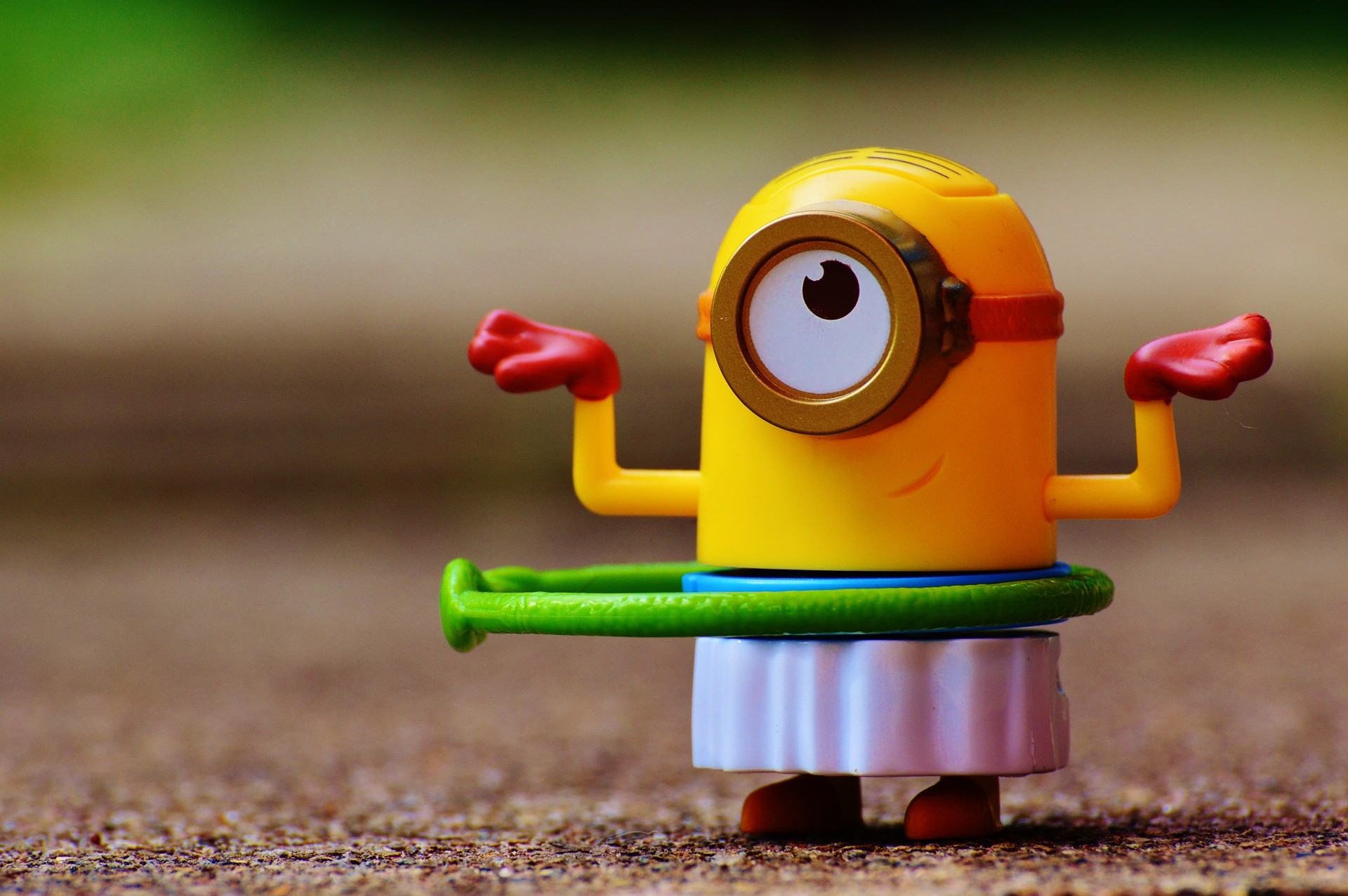Minions, Giocattolo, Hula hoop, Bokeh, Full HD, sfondo desktop