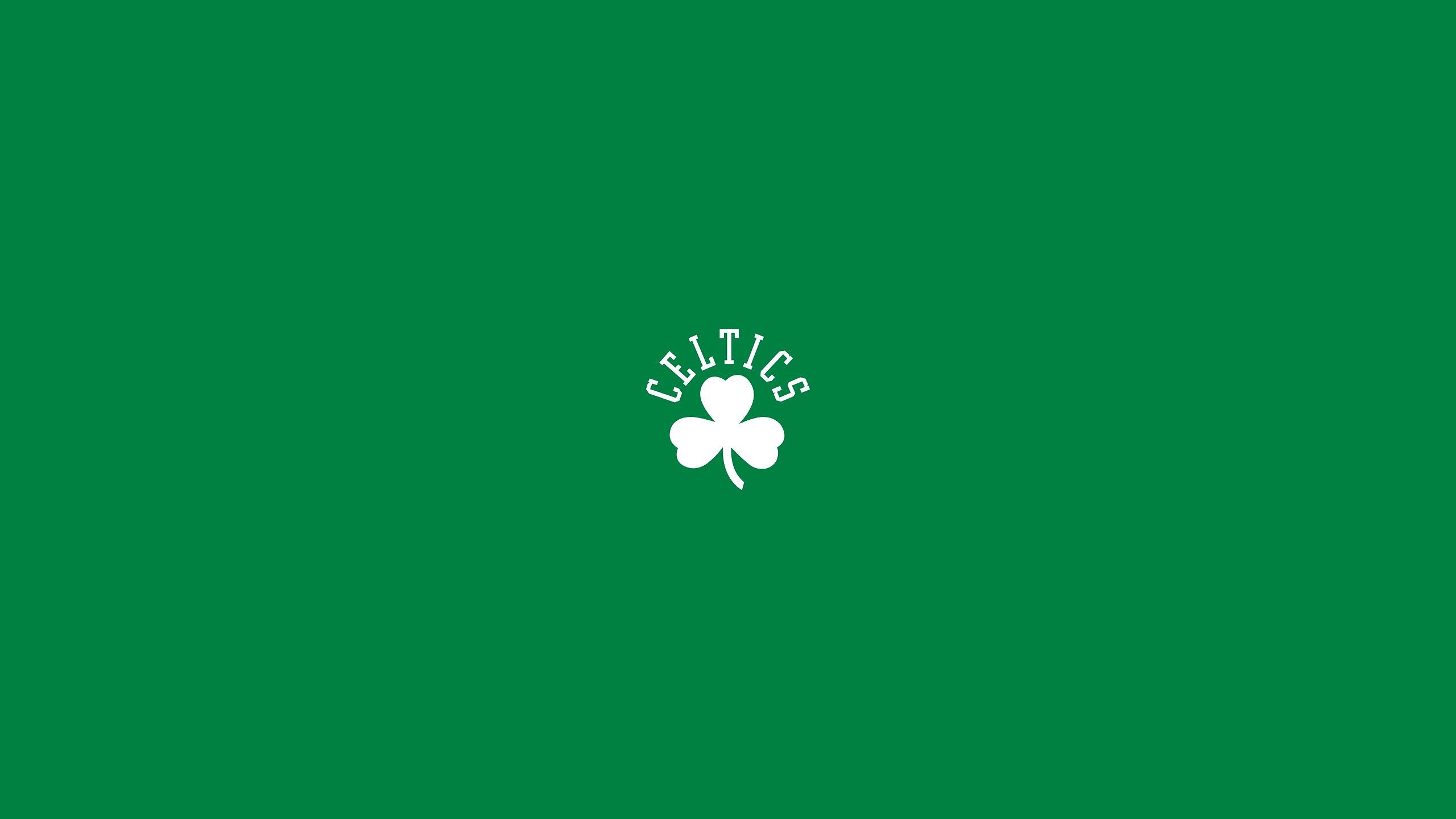 Boston Celtics, Logo, Trifoglio, Sfondo verde, 16:9 2K, wallpaper widescreen