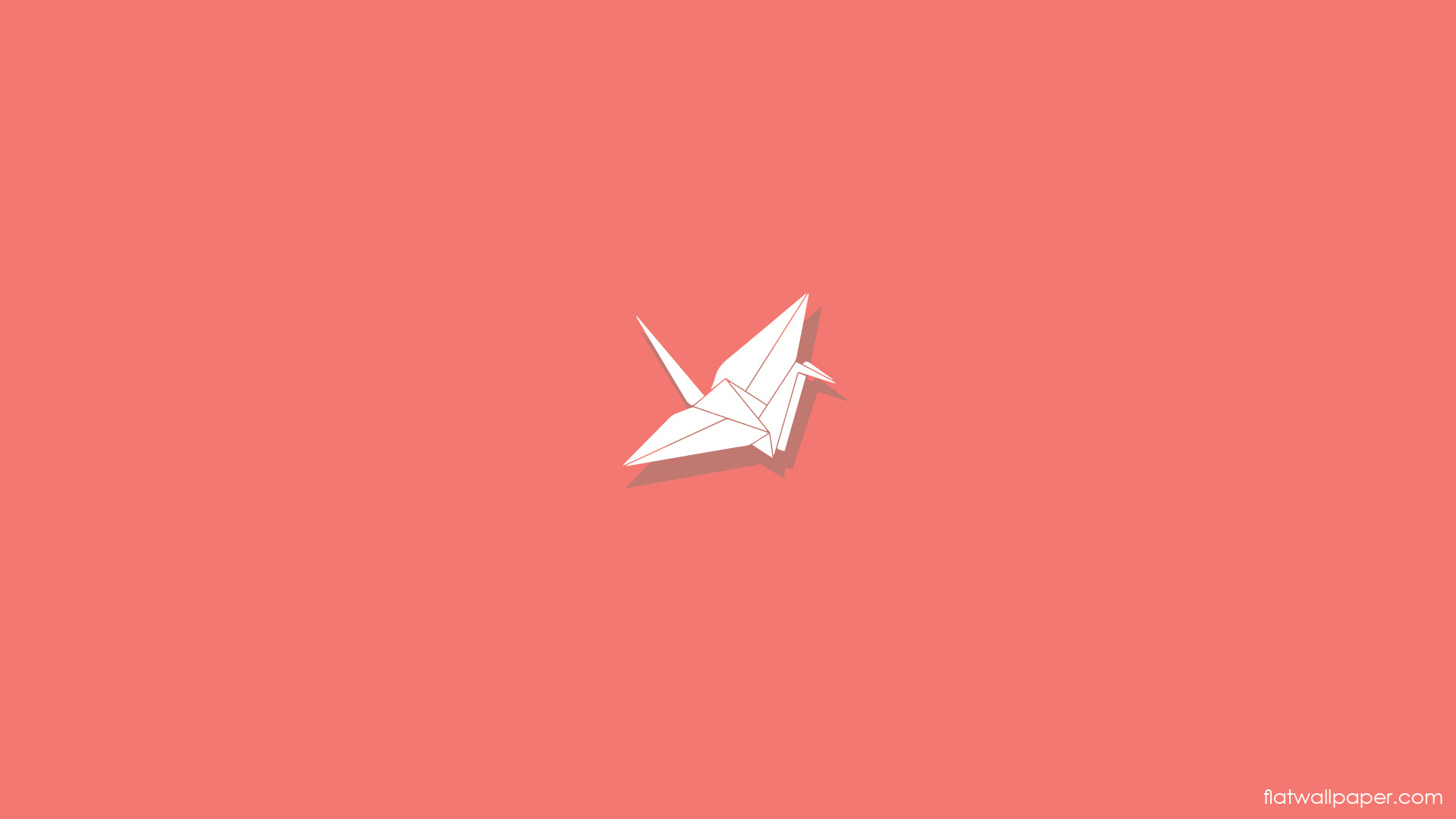 Gru di carta, Origami, Corallo, Full HD, sfondo Windows 11