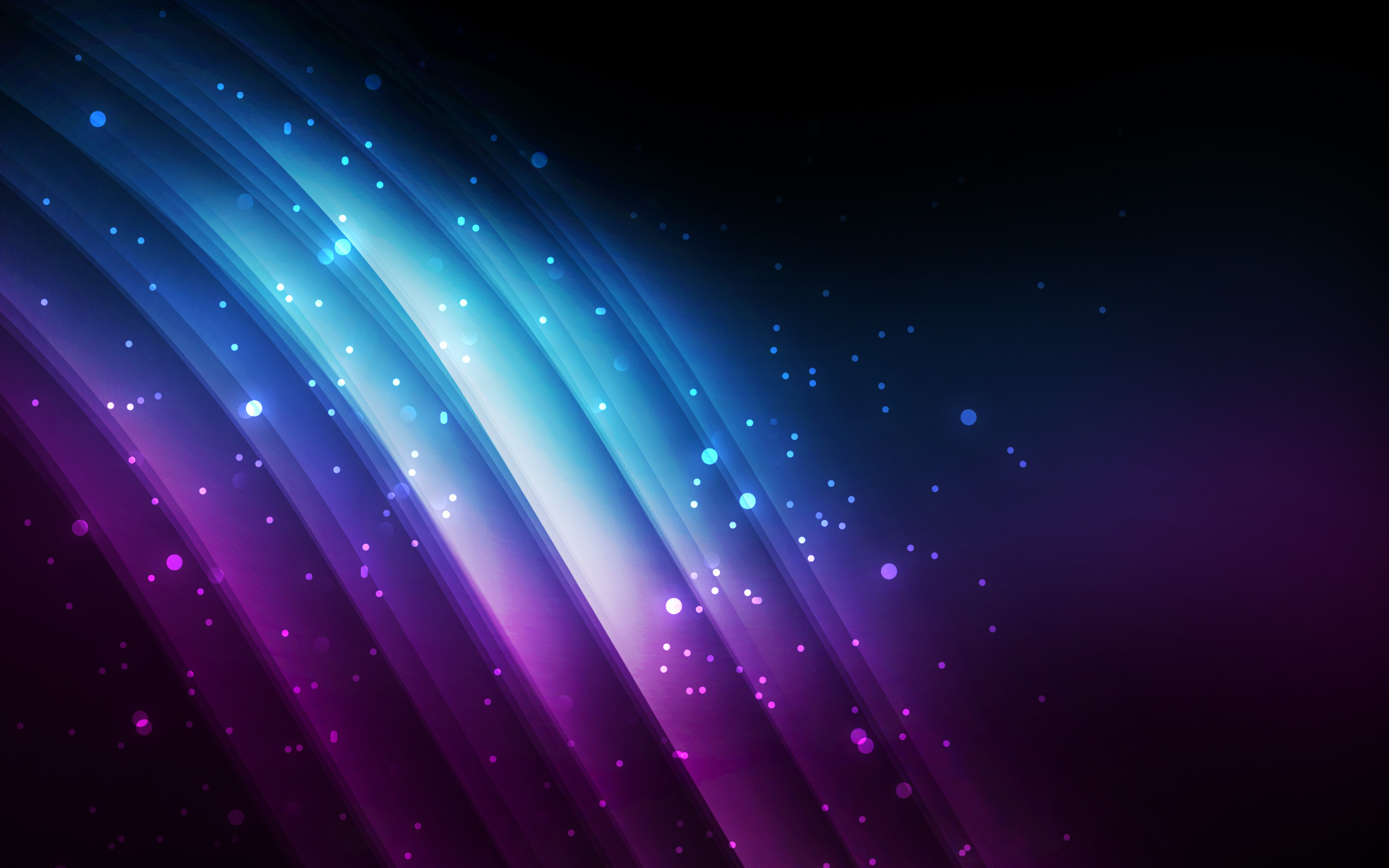 Linee luminose, Astratto, Blu, Viola, Sfondo nero, Full HD, wallpaper per computer