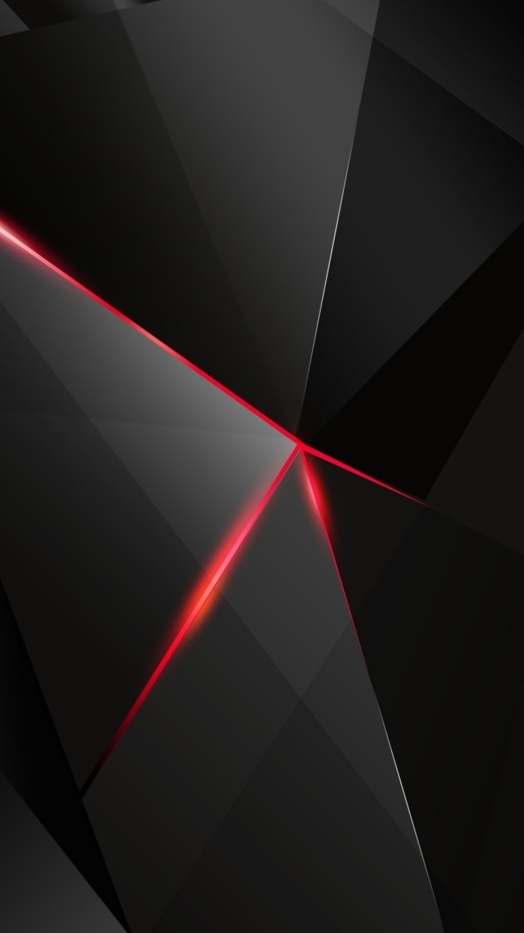 Geometria, Linee rosse, Nero, Arte astratta, Full HD, sfondo per smartphone