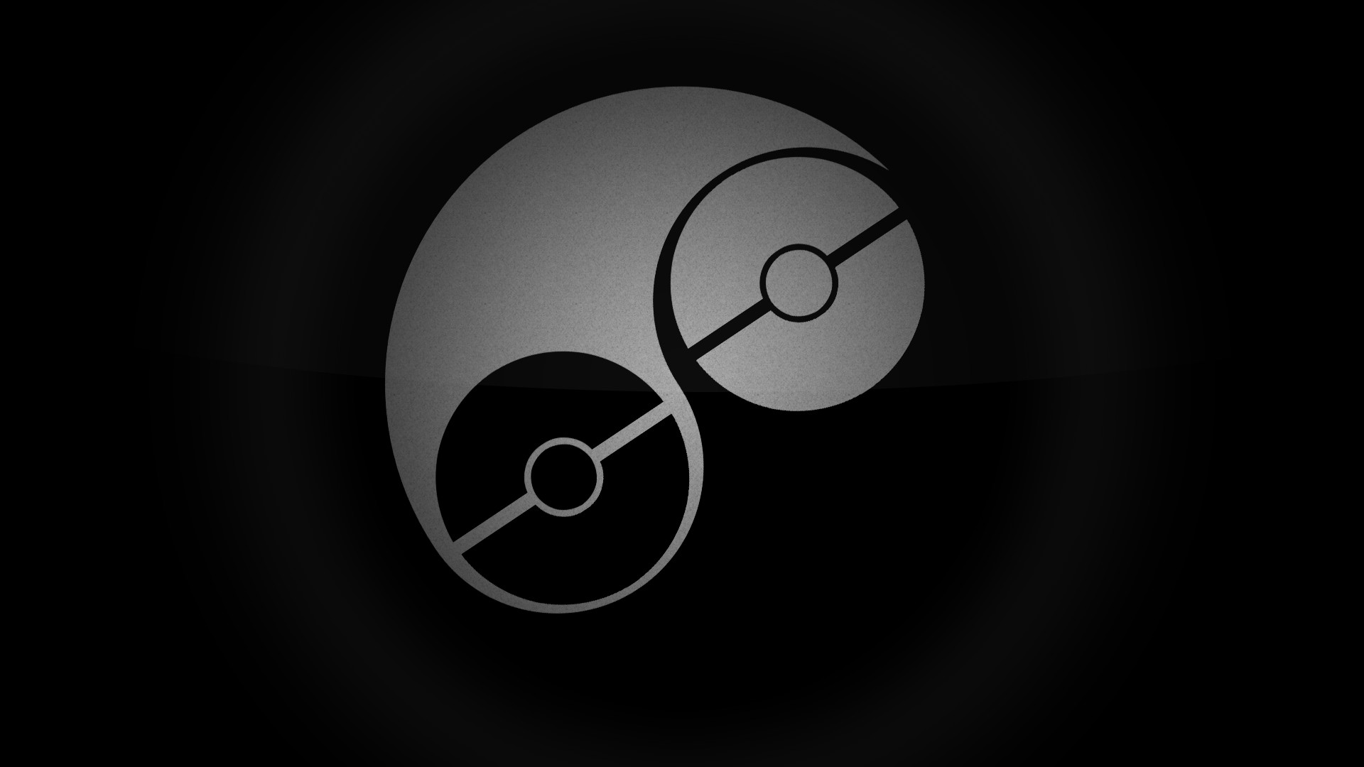 Yin e yang, Poké Ball, Pokémon, Sfondo nero, Full HD, wallpaper per portatile