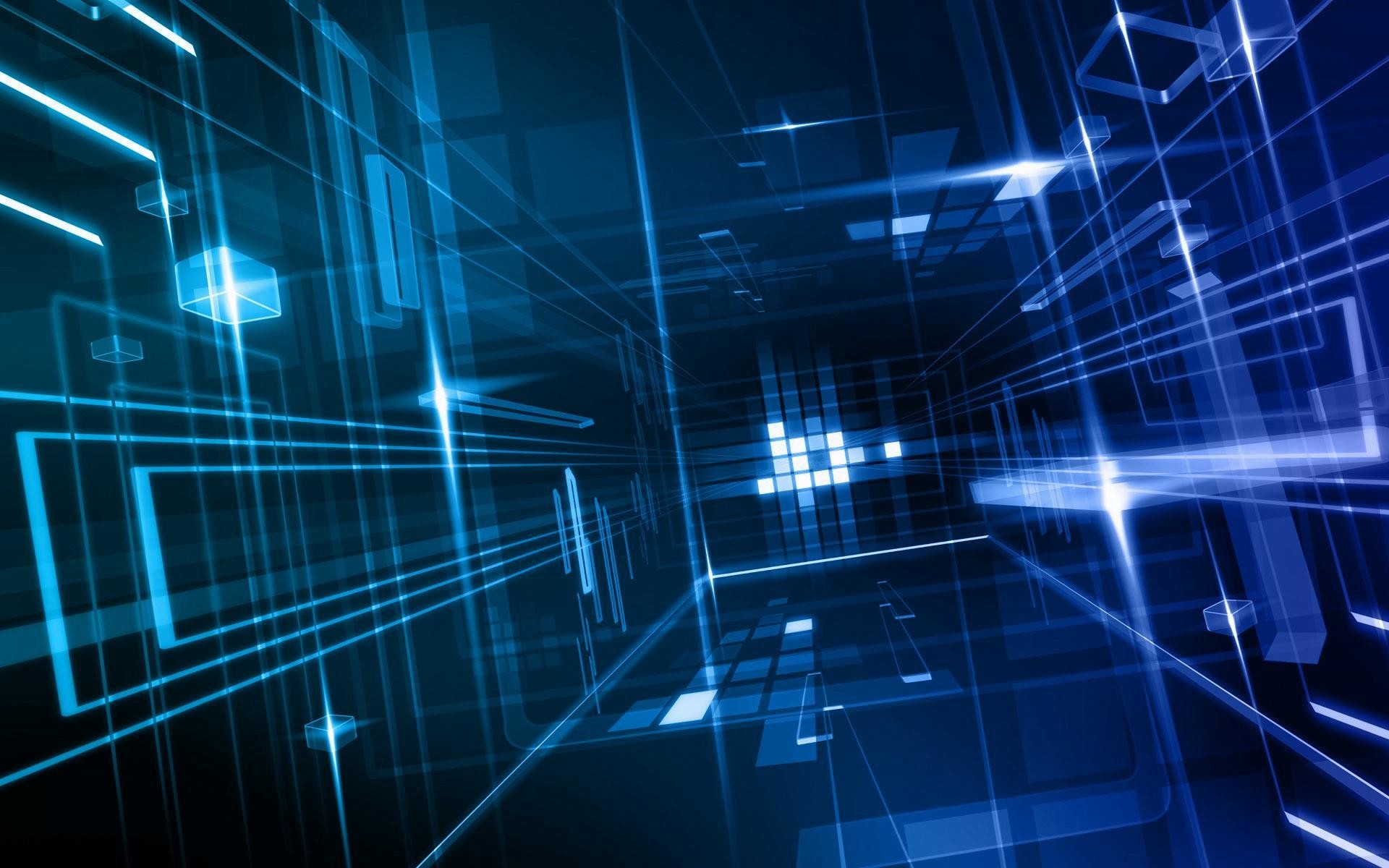 Linee luminose, Tecnologia, Blu, Astratto, 1920x1200, sfondo MacBook Pro
