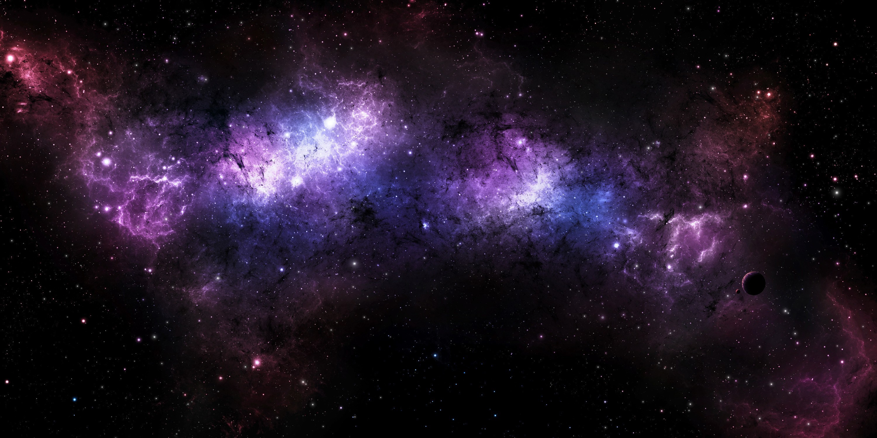 Nebulosa, Viola, Stelle, Spazio profondo, 2K, sfondo per il tuo desktop