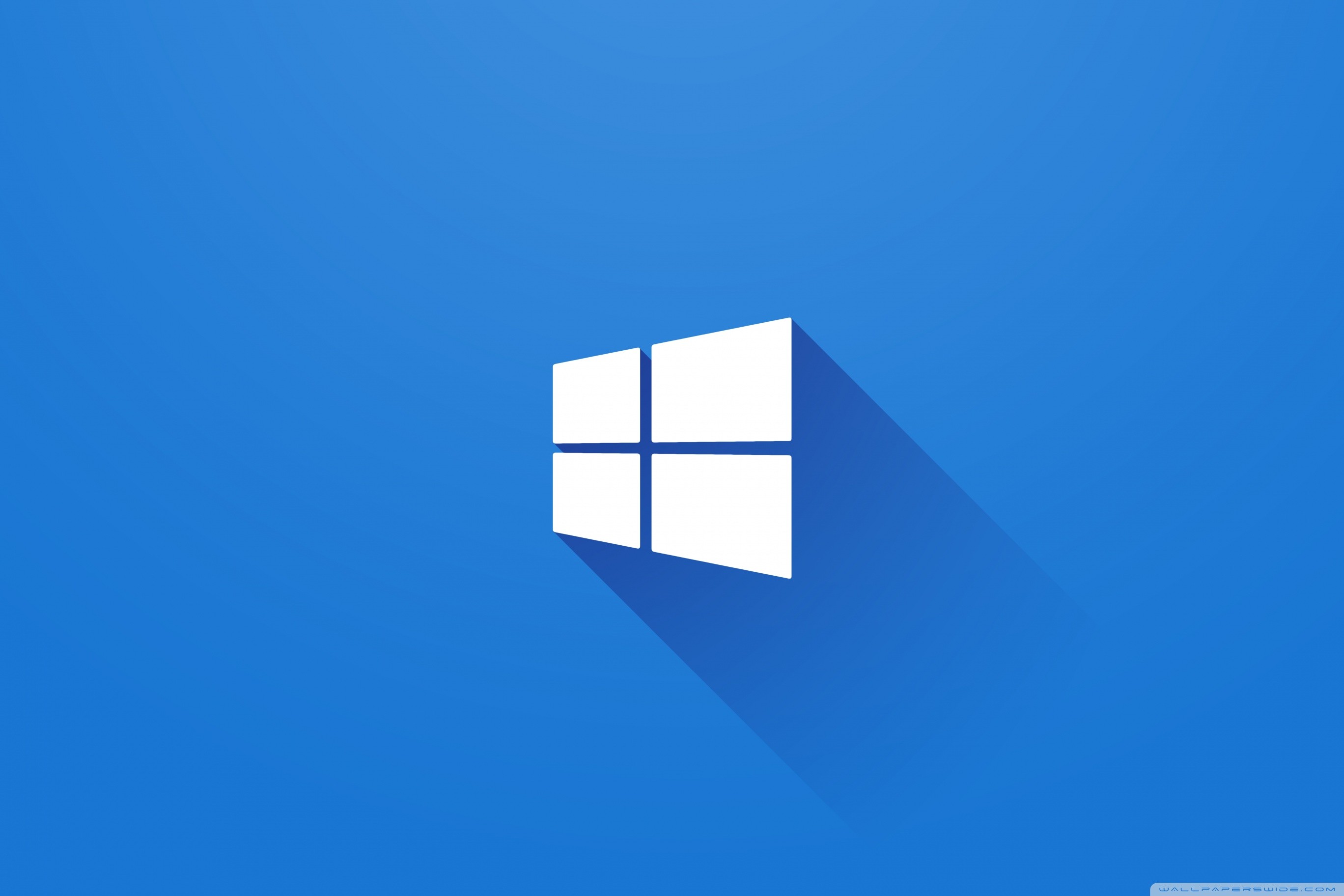 Windows 10, Logo Windows, Sfondo blu, Flat design, 2K, wallpaper per PC