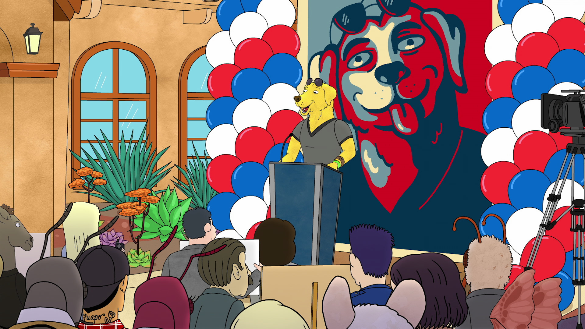Mr. Peanutbutter, BoJack Horseman, Campagna elettorale, Palloncini, sfondo desktop 1920x1080
