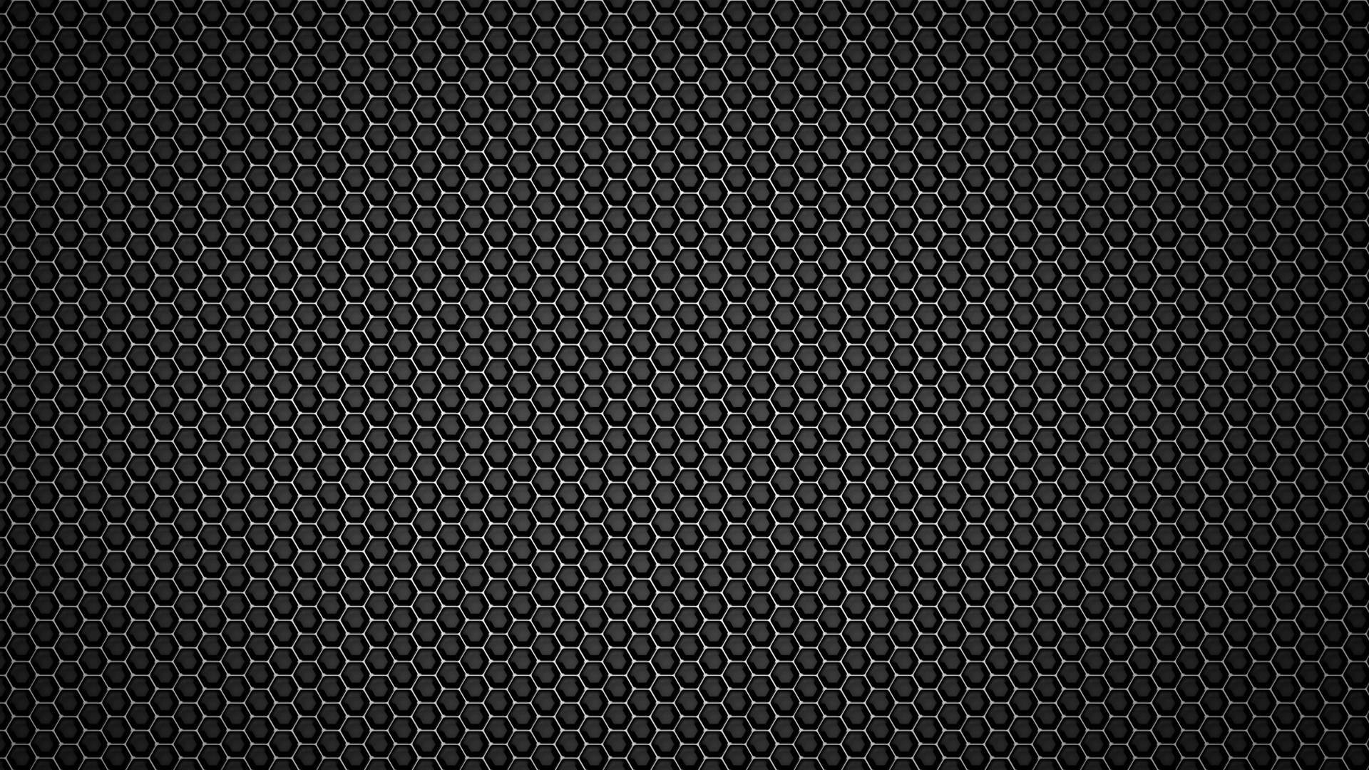 Griglia esagonale, Metallo nero, Texture, Rete, 1920x1080, sfondo per PC