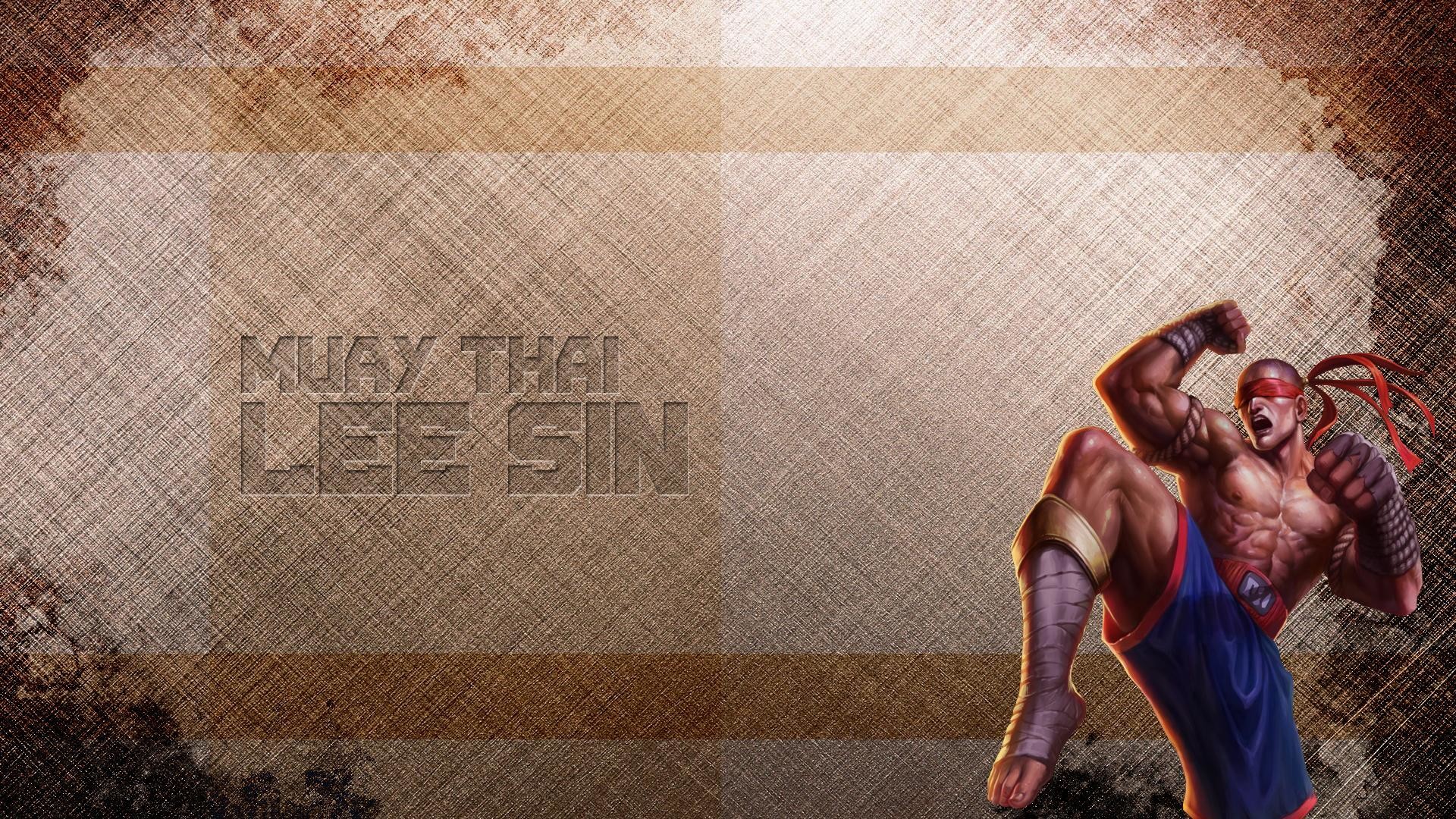 Lee Sin, Muay Thai Lee Sin, League of Legends, Skin, Texture beige, sfondo Full HD per PC