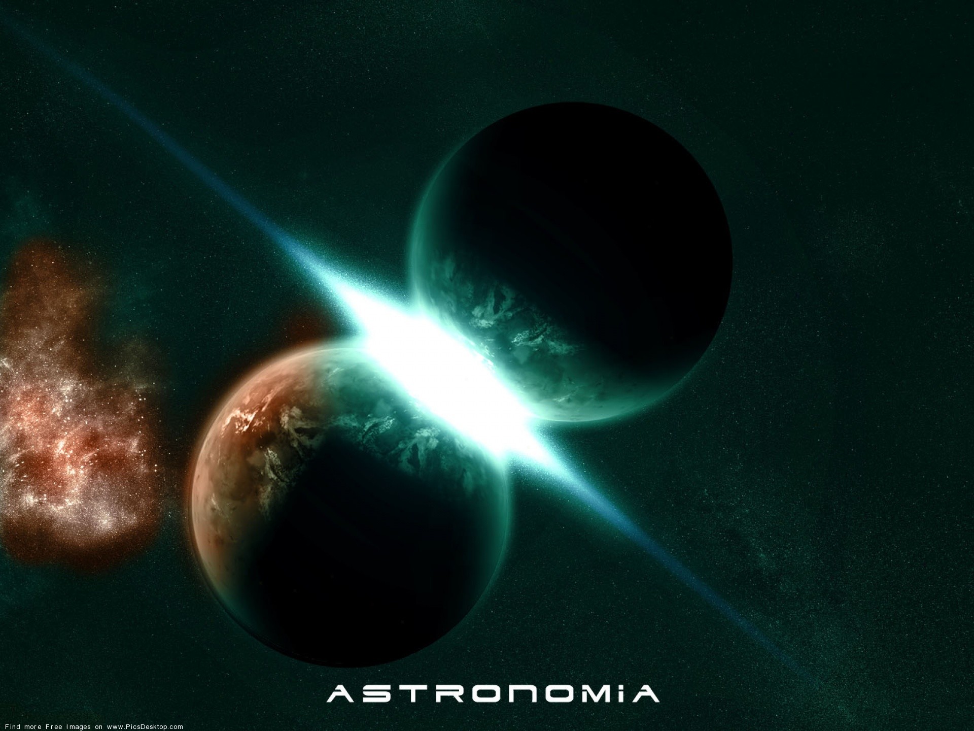Pianeti, Eclissi, Astronomia, Spazio, Verde, sfondo per iPad e tablet