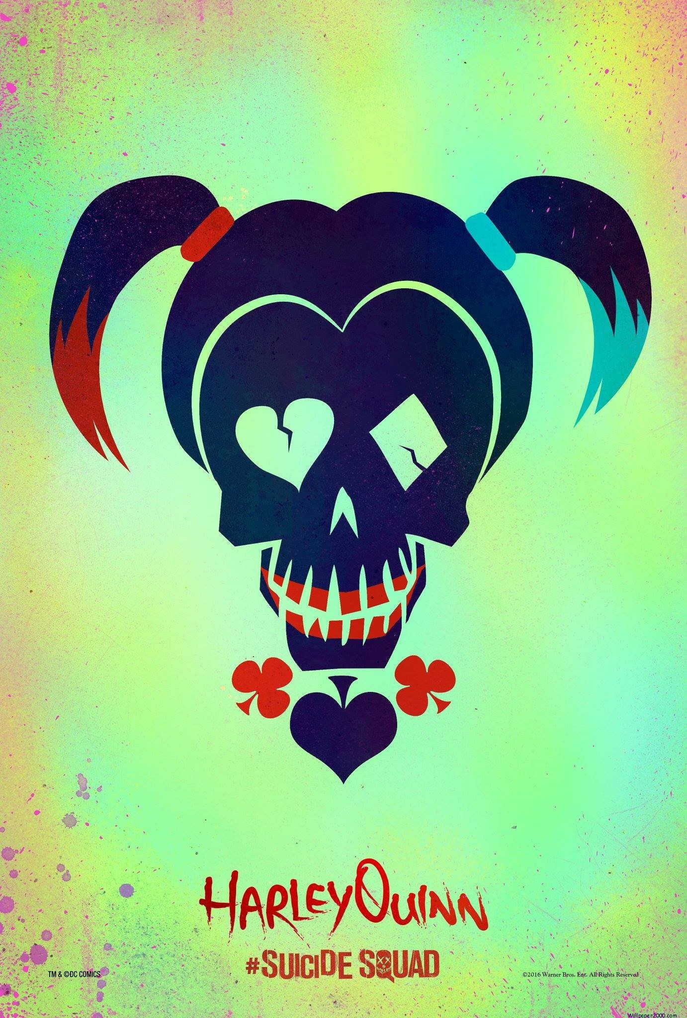 Harley Quinn, Suicide Squad, Teschio, Poster, Full HD, sfondo per iPad e tablet