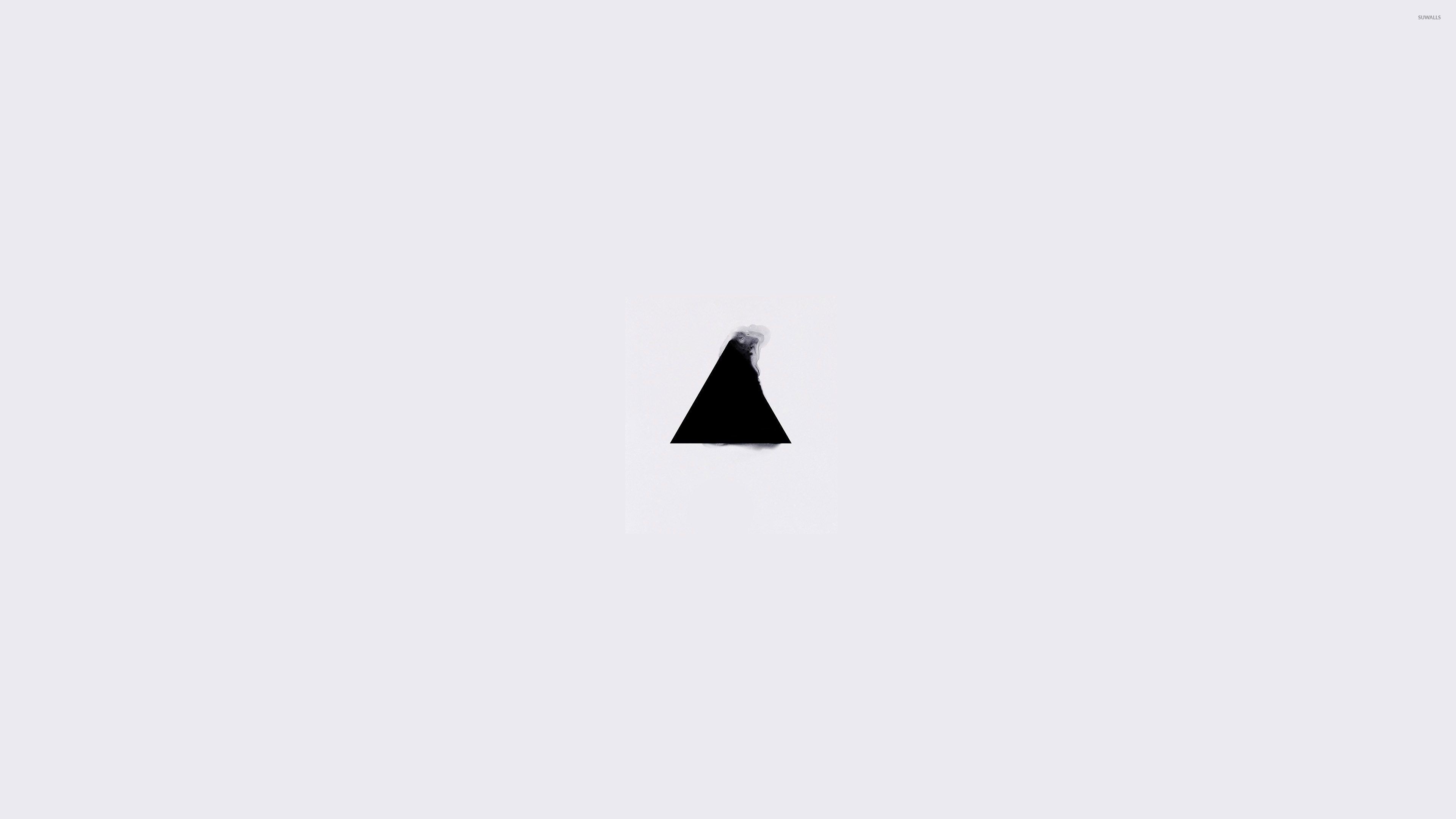 Triangolo, Minimalismo, Sfondo bianco, 4K, wallpaper per portatile