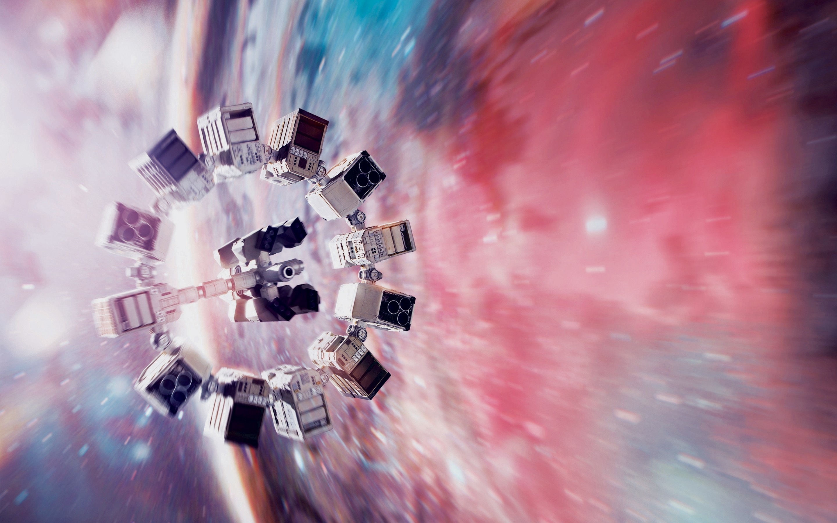 Interstellar, Endurance, Spazio, Rosa, 2K, wallpaper per portatile