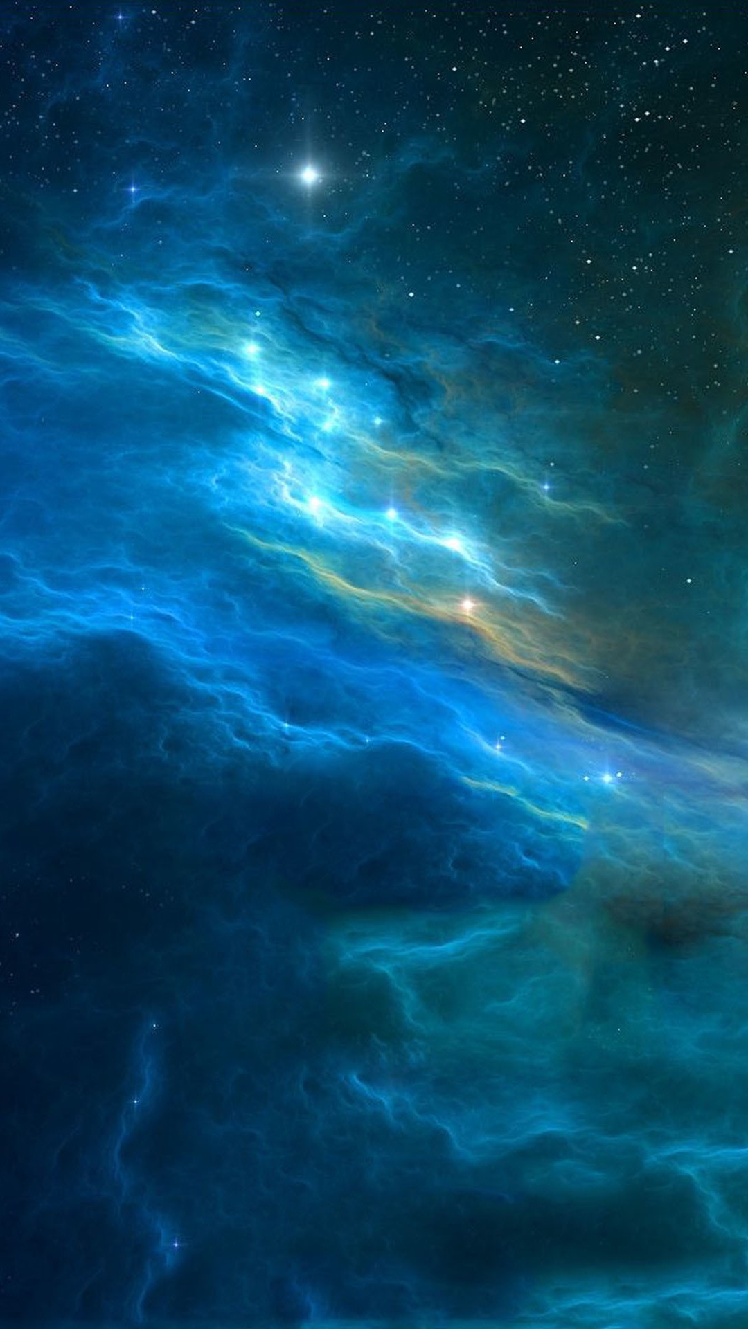 Nebulosa, Spazio, Blu, immagine di sfondo iPhone 5C