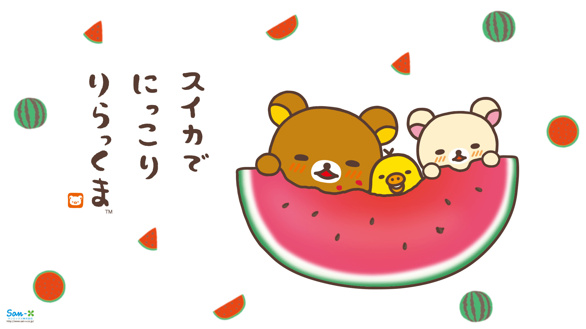 Rilakkuma, Korilakkuma, Kiiroitori, Anguria, Full HD, sfondo per portatile