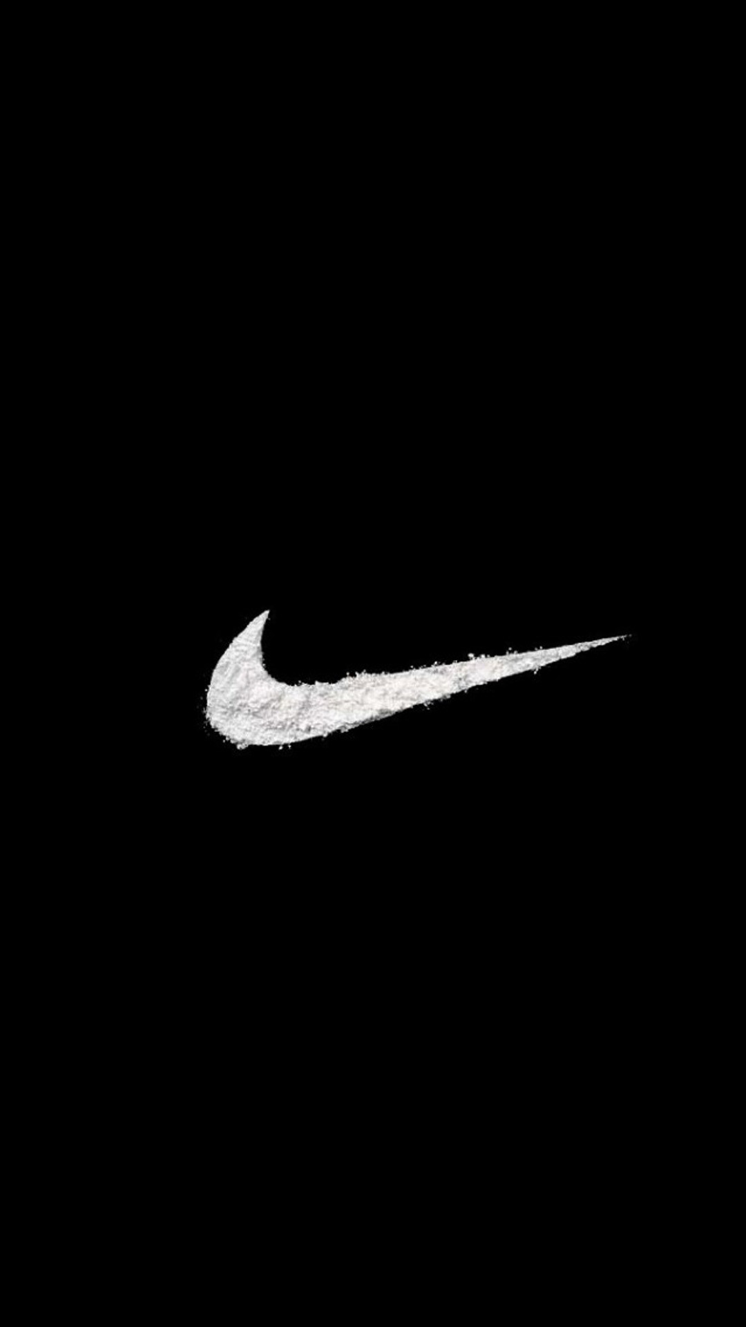 Nike Swoosh, Nike, Logo, Sfondo nero, Full HD, schermata di blocco del cellulare