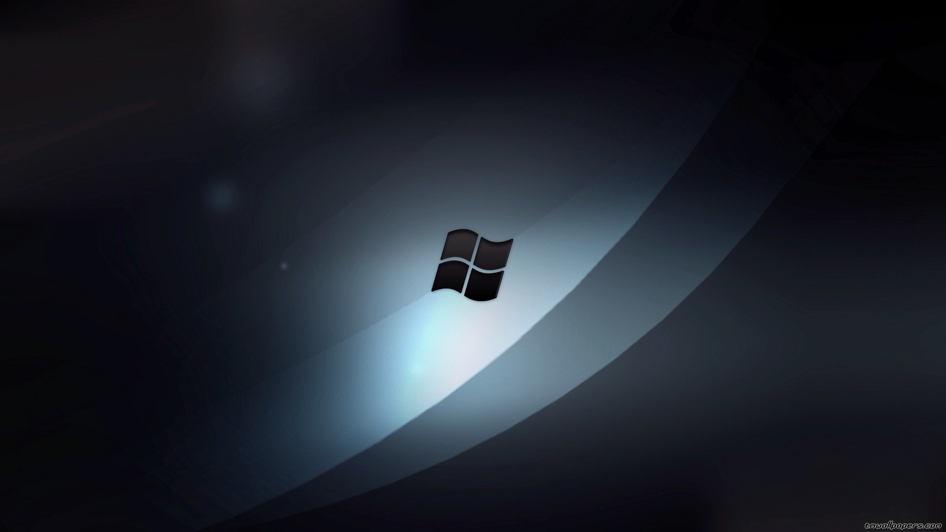 Logo Windows, Sfondo scuro, Luce, Full HD, wallpaper per portatile
