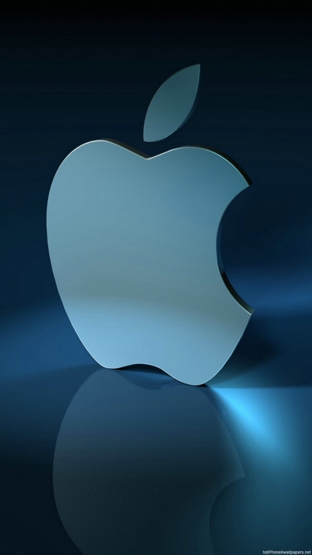 Logo Apple, Apple, Riflesso, Blu, wallpaper iPhone 5
