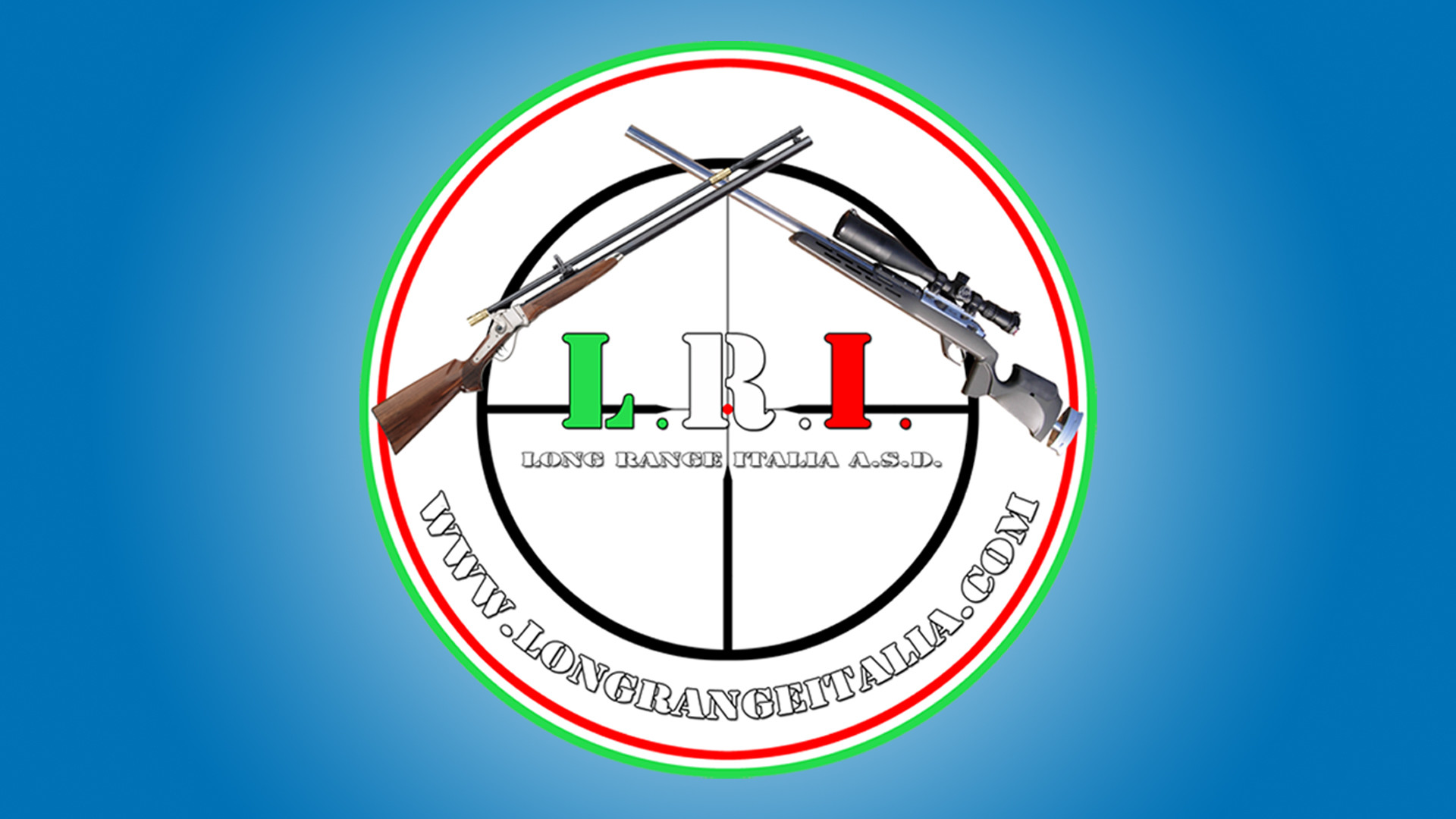 Long Range Italia, Logo, Tricolore, Sfondo blu, 16:9 Full HD, wallpaper widescreen