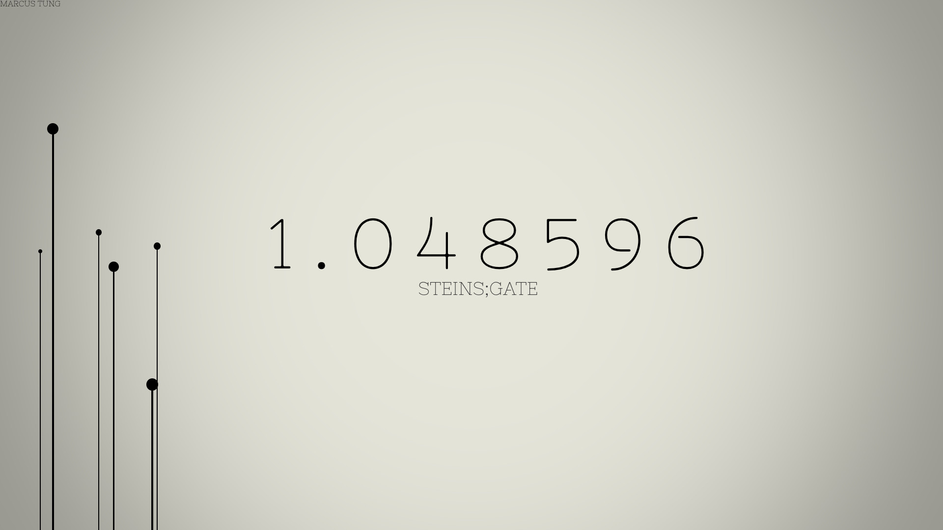Steins;Gate, 1.048596, Divergence Meter, Minimalista, 1920x1080, sfondo per PC