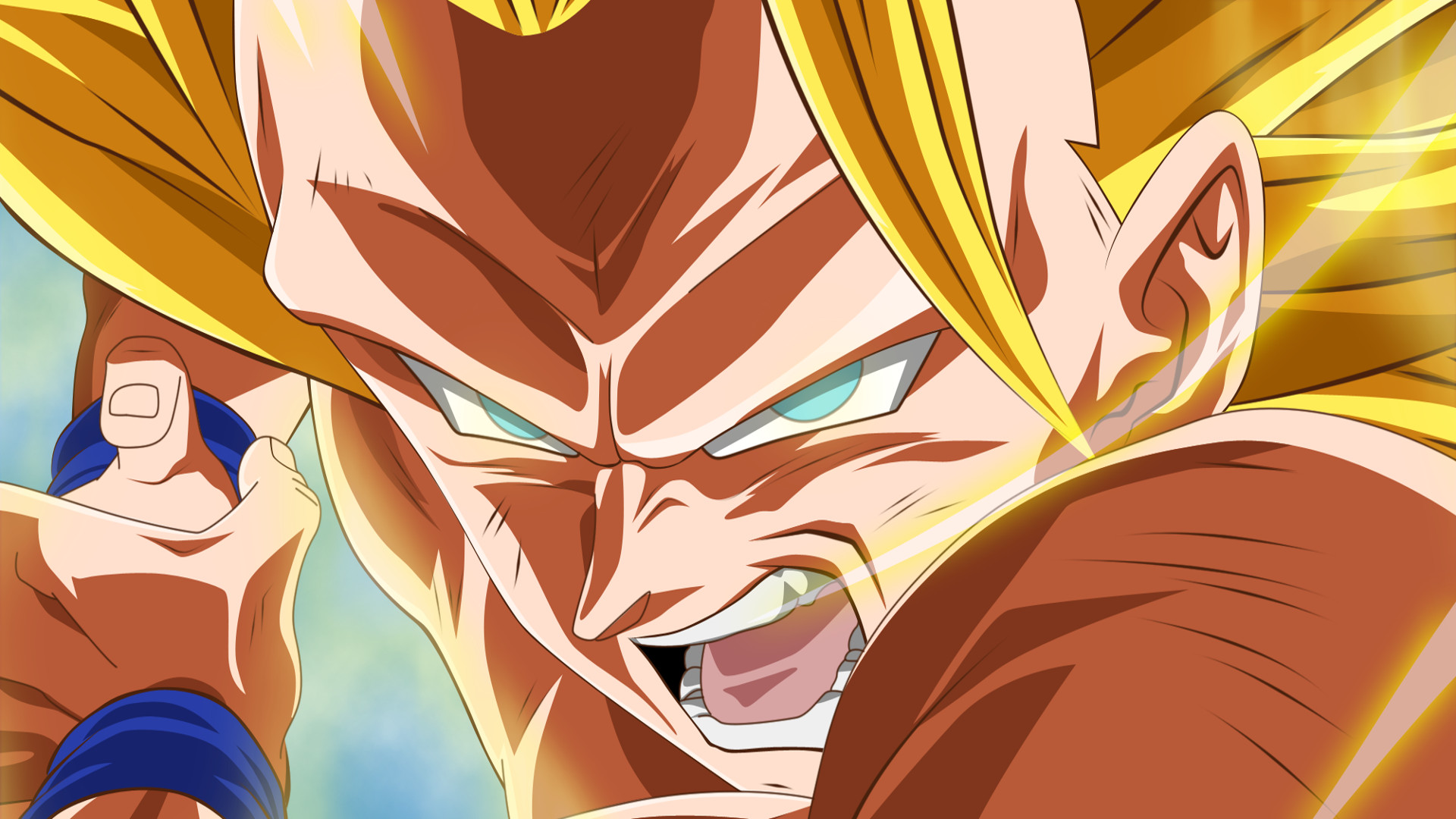 Goku, Super Saiyan 3, Primo piano, Dragon Ball Z, Full HD, wallpaper per PC