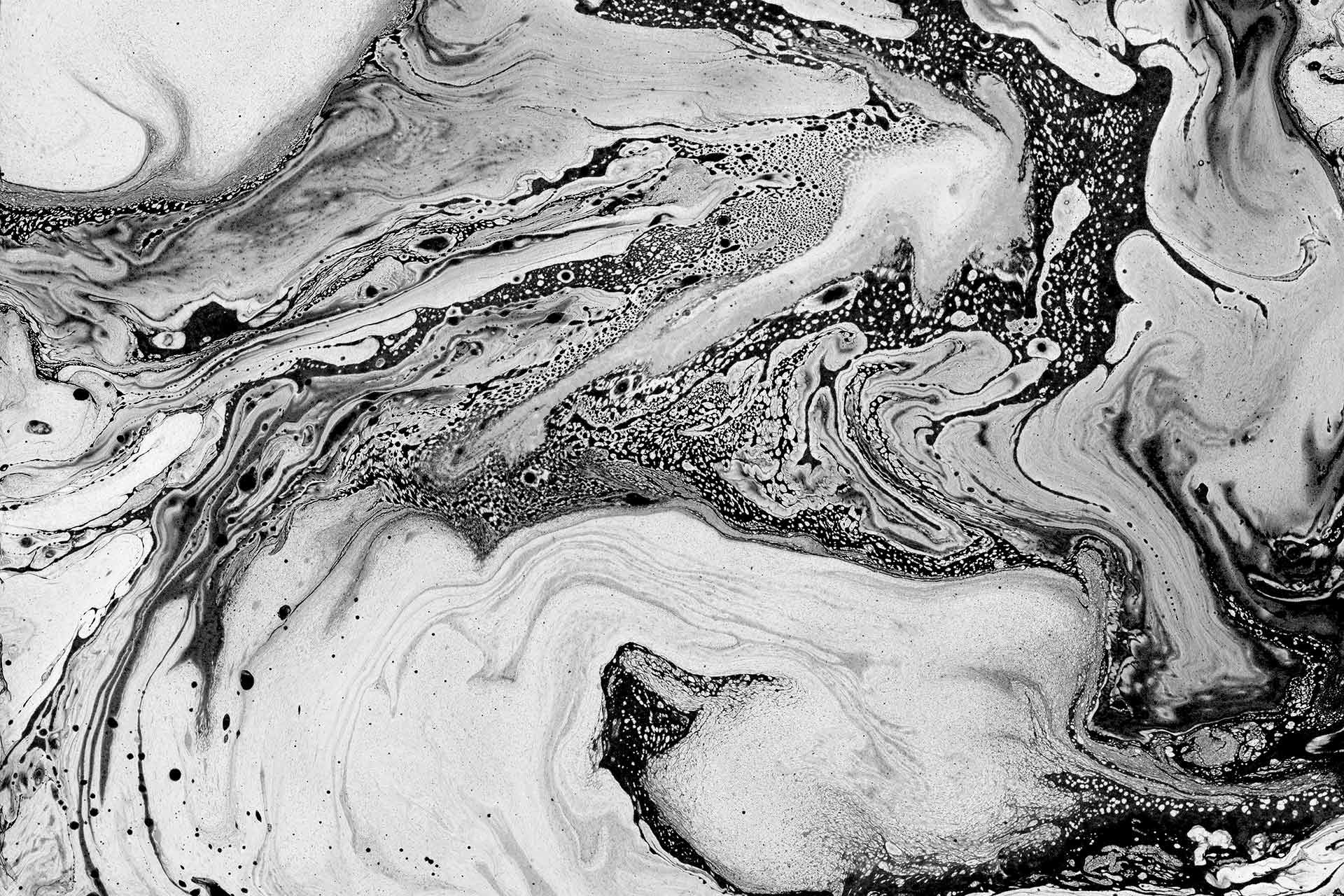 Marmorizzato, Bianco e nero, Fluid art, Astratto, Full HD, sfondo per PC