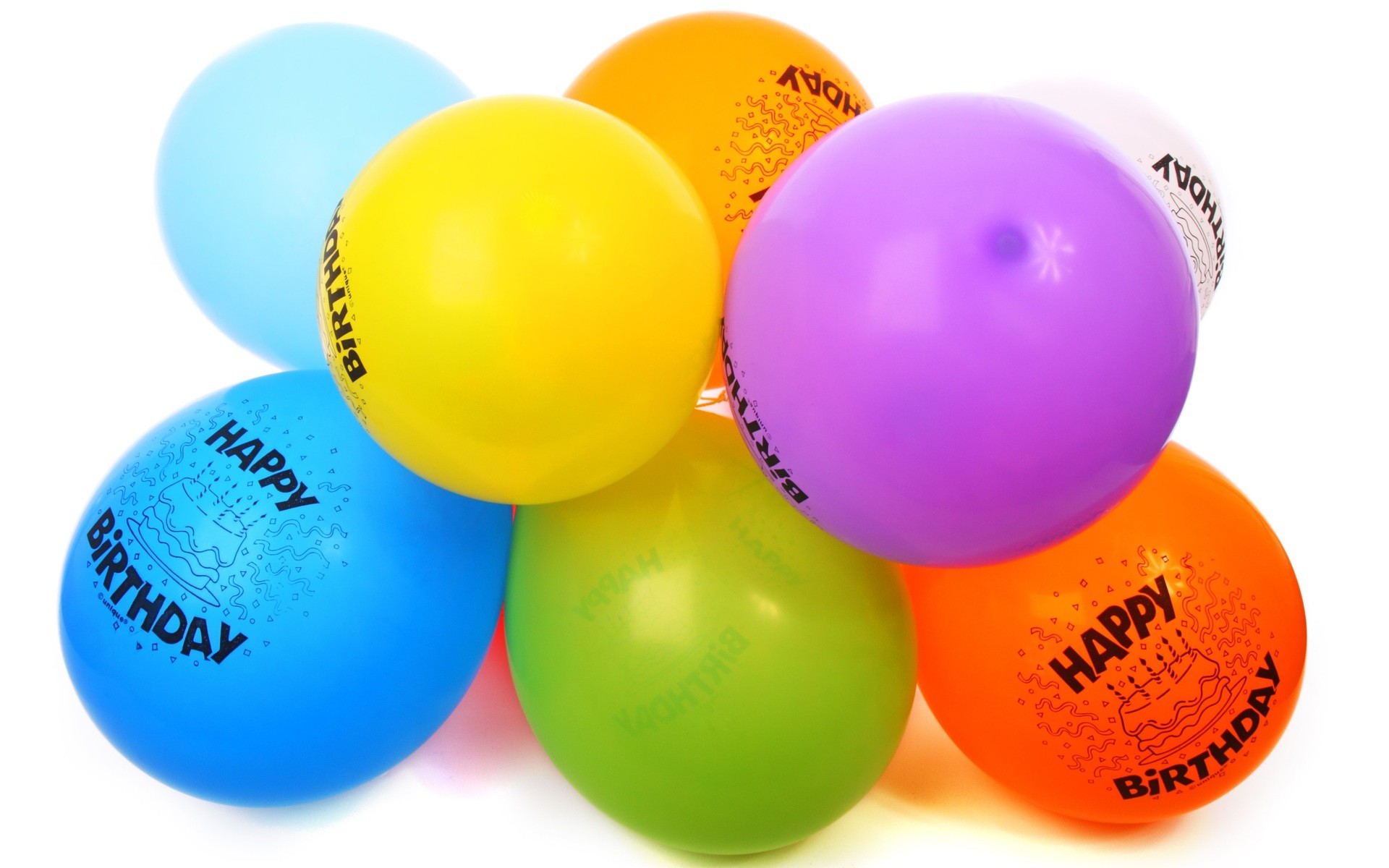 Palloncini, Happy Birthday, Colorato, Festa, Full HD, sfondo per PC