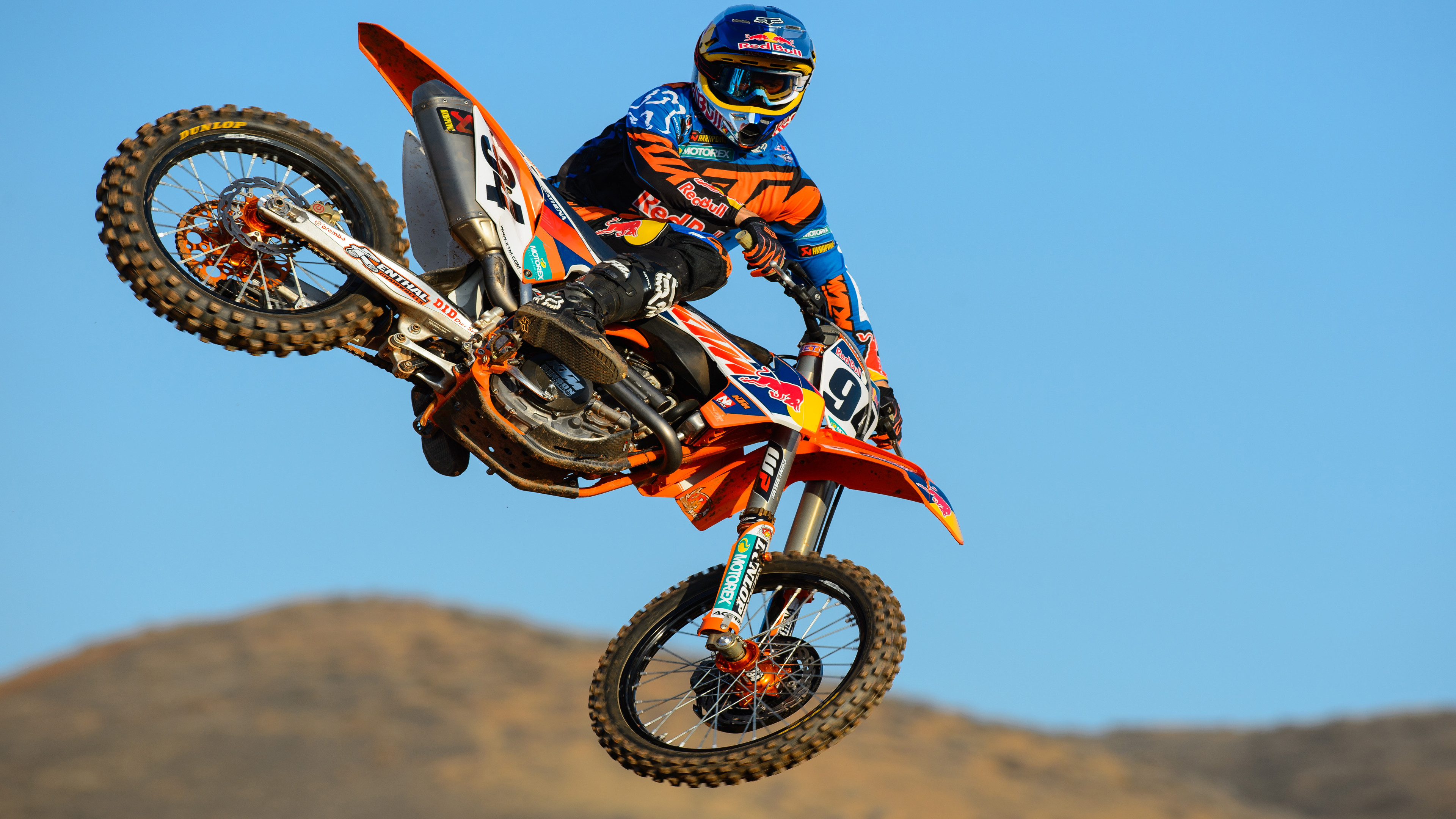 KTM, Motocross, Red Bull, Salto, 3840x2160, immagine di sfondo