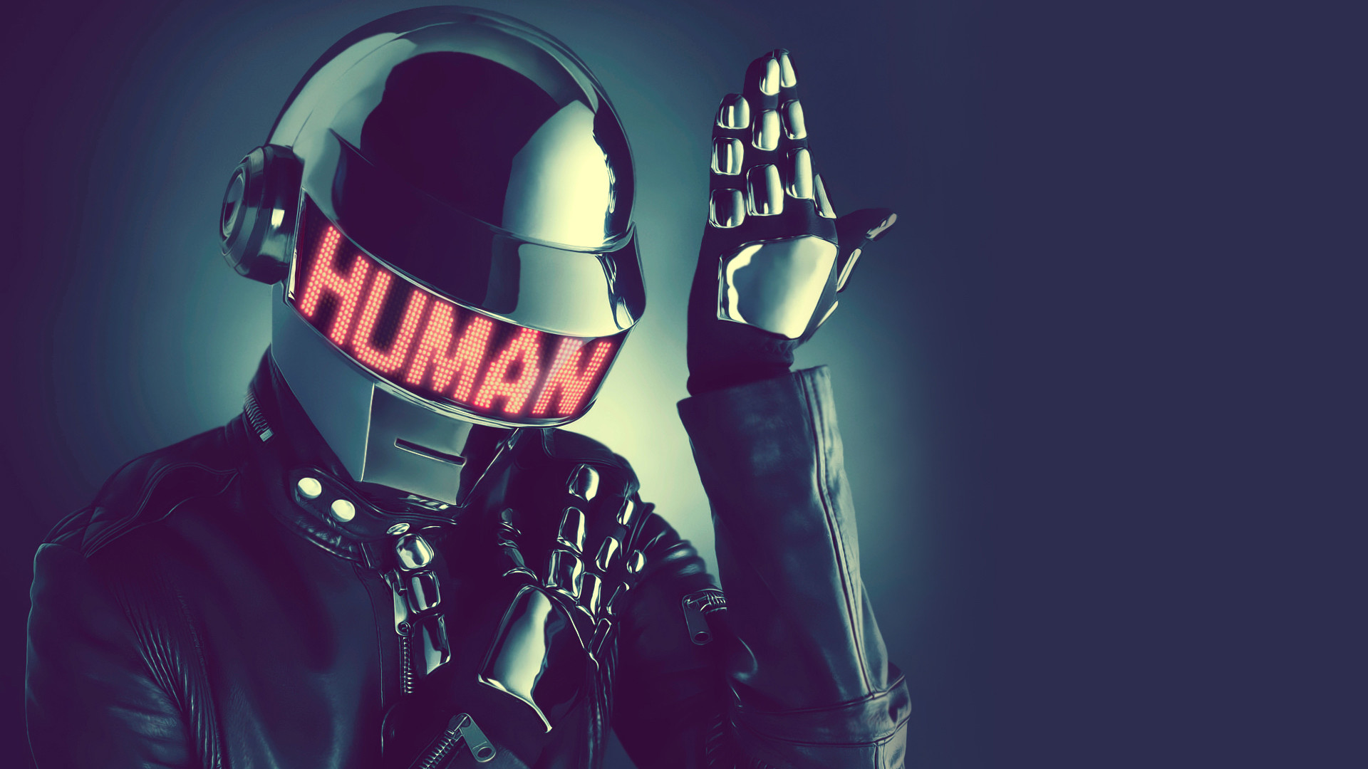 Daft Punk, Human, Casco, Musica elettronica, Toni freddi, sfondo per il tuo desktop