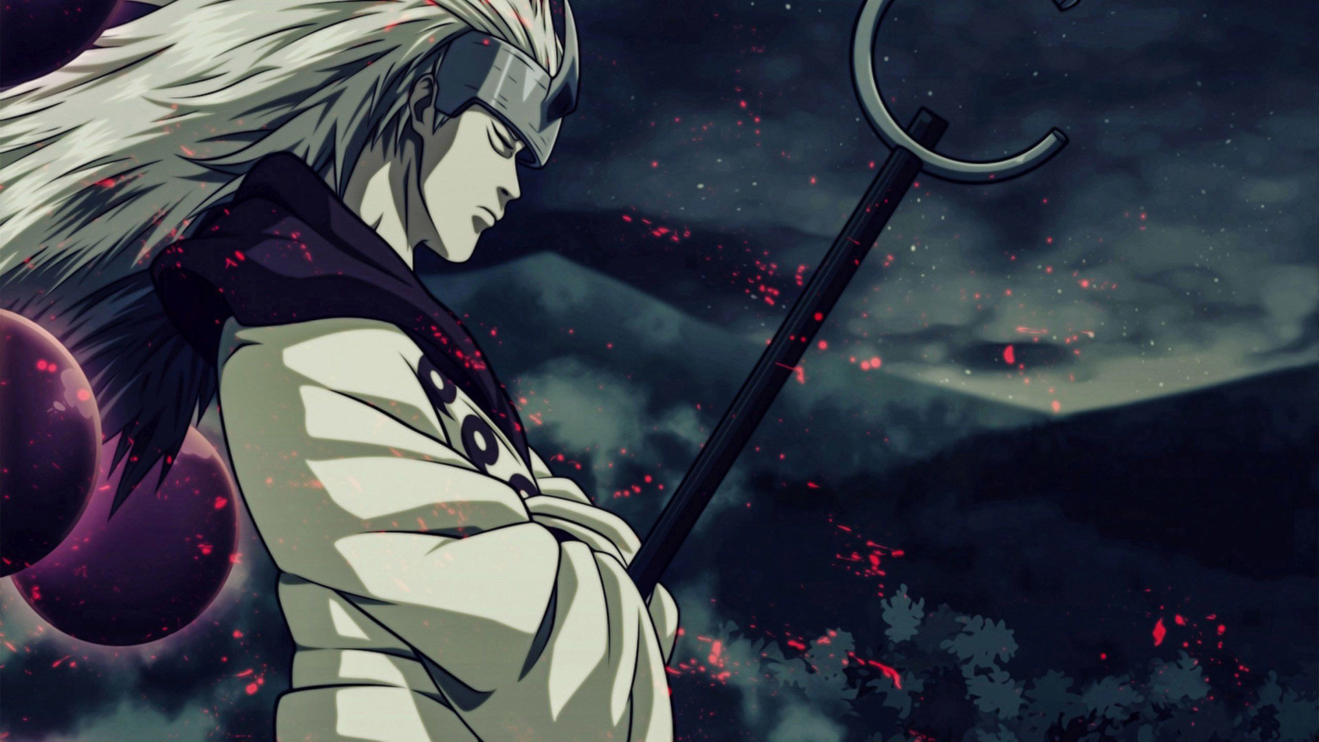 Madara Uchiha, Naruto Shippuden, Bastone, Rinnegan, Full HD, sfondo per PC e portatile