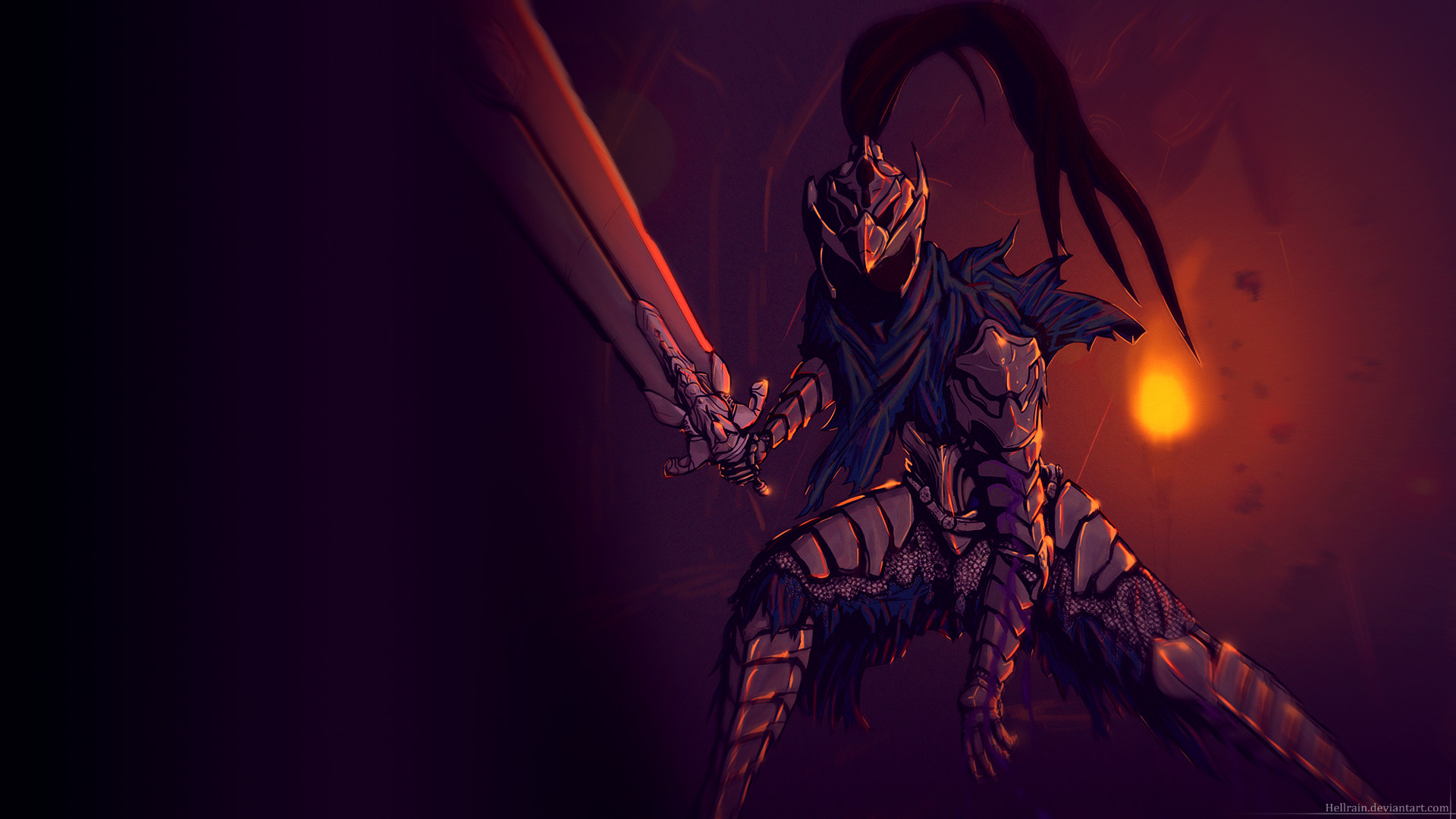 Artorias, Dark Souls, Spadone, Viola, 1920x1080, sfondo per PC