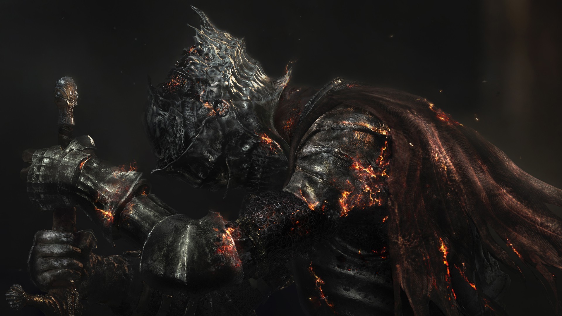 Senza Luce, Dark Souls III, Armatura, Braci, Full HD, sfondo desktop