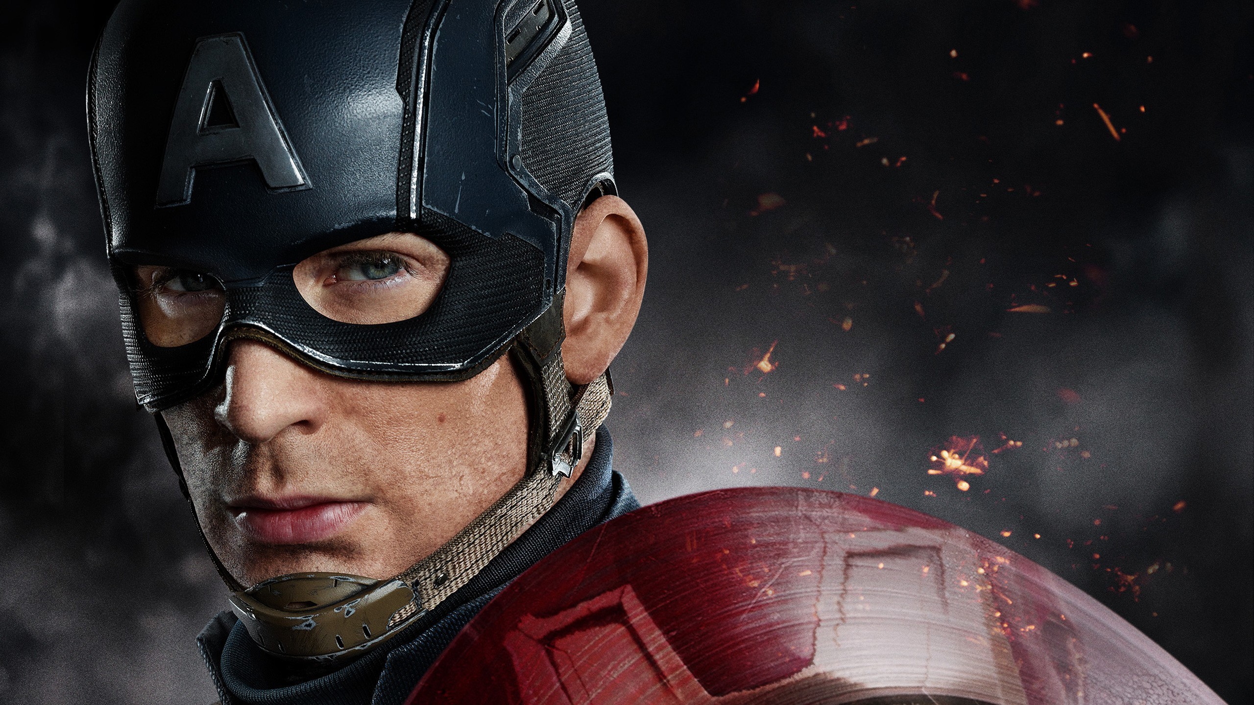 Captain America, Chris Evans, Captain America: Civil War, Primo piano, sfondo 2560x1440 per PC