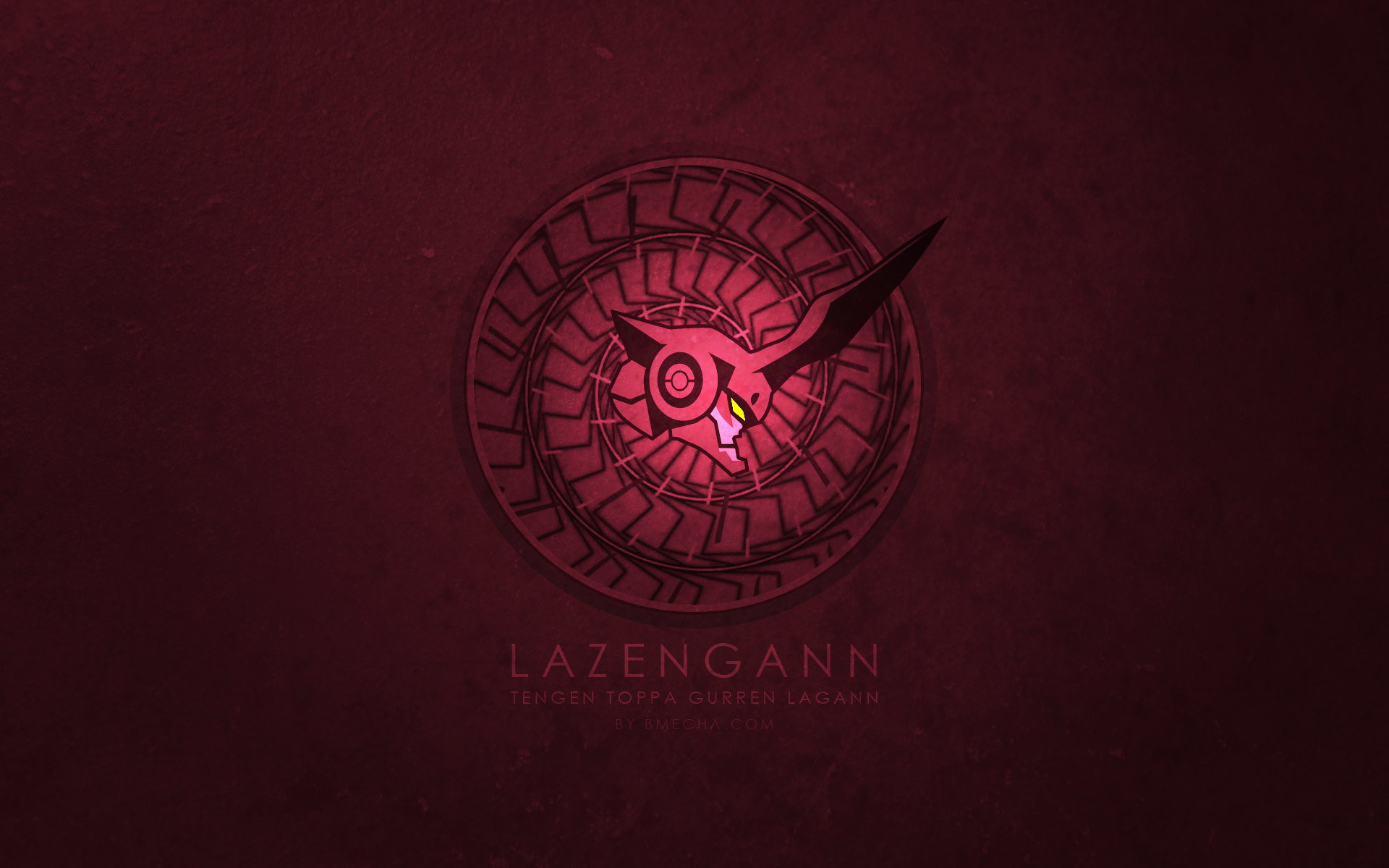 Lazengann, Gurren Lagann, Emblema, Bordeaux, Full HD, wallpaper per computer