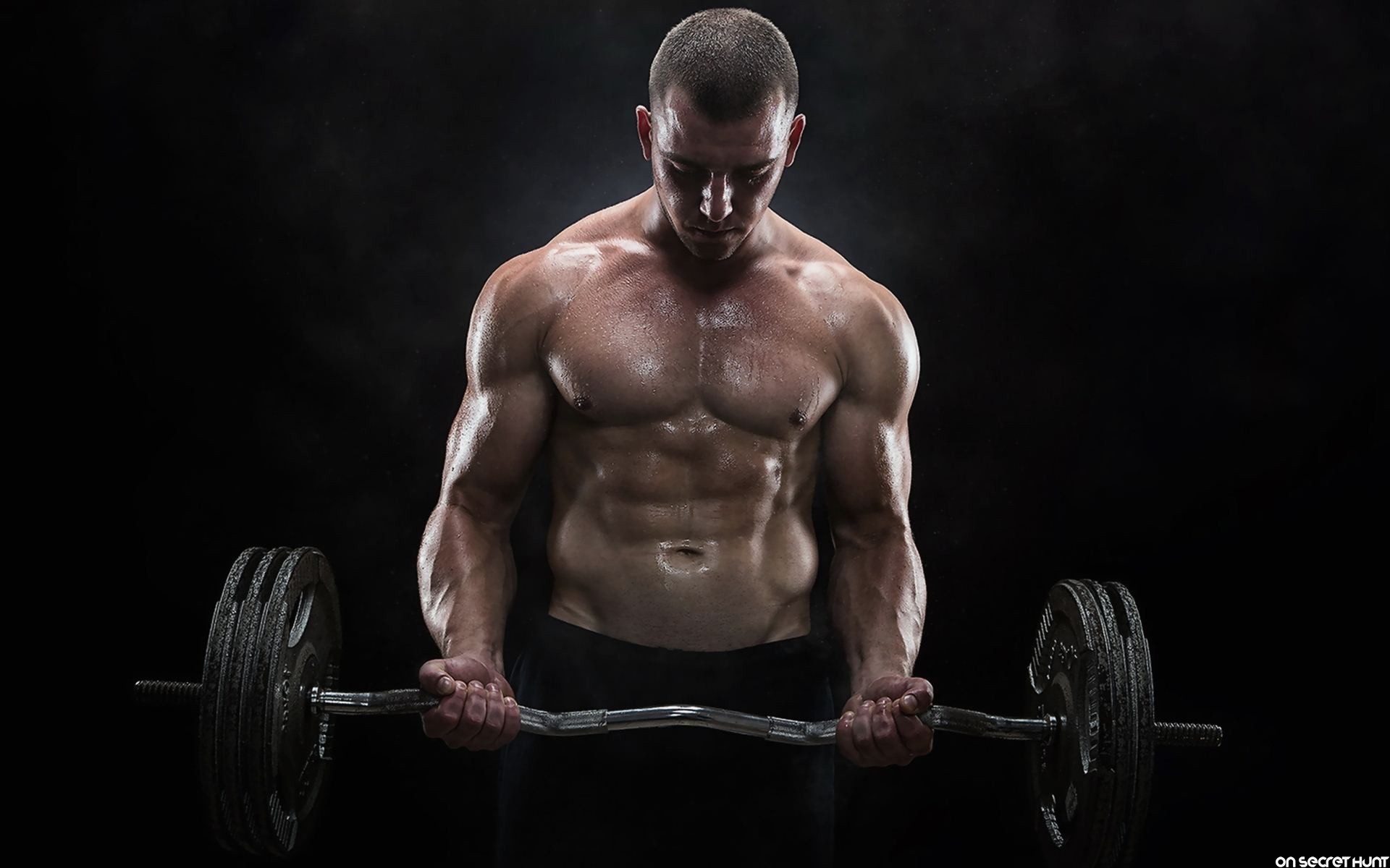 Bodybuilder, Bilanciere, Curl bicipiti, Palestra, 1920x1200, sfondo MacBook Pro