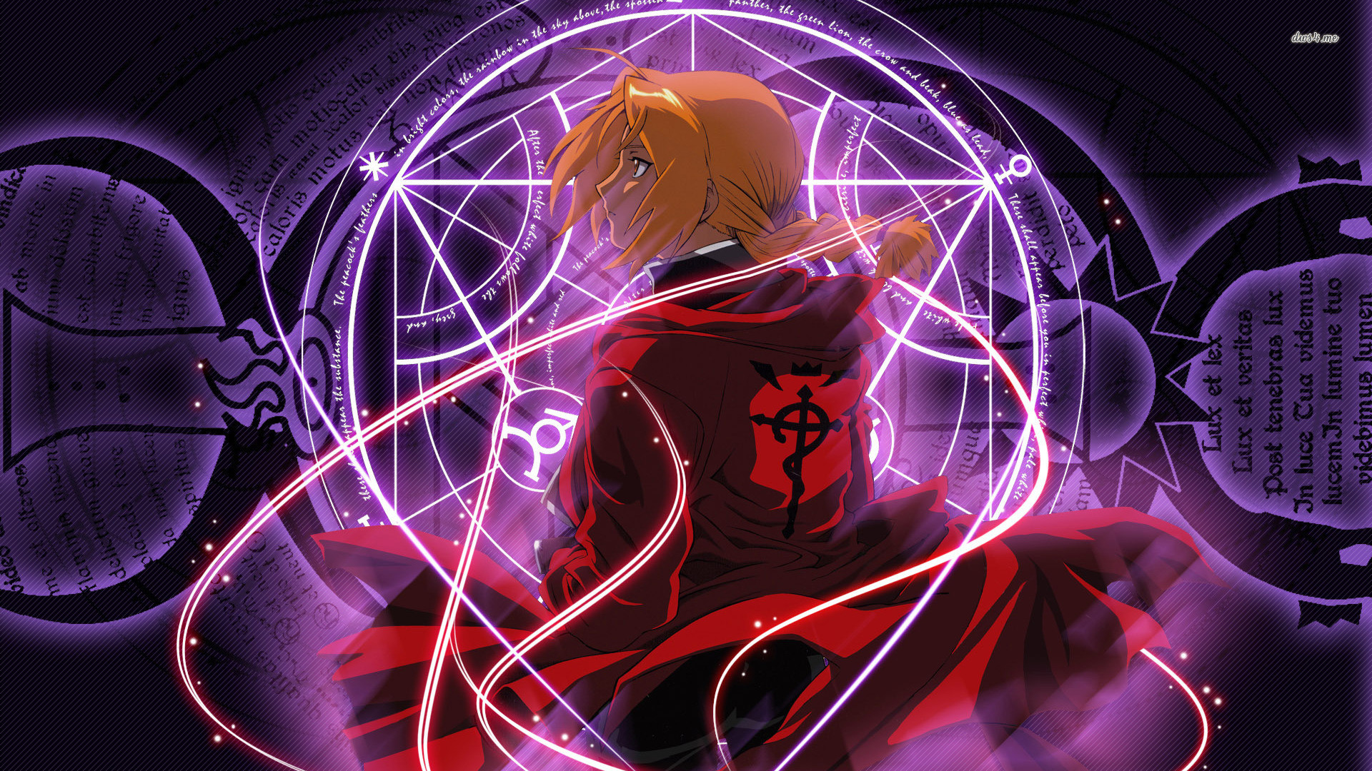 Edward Elric, Fullmetal Alchemist: Brotherhood, Cerchio alchemico, Viola, sfondo Windows 11